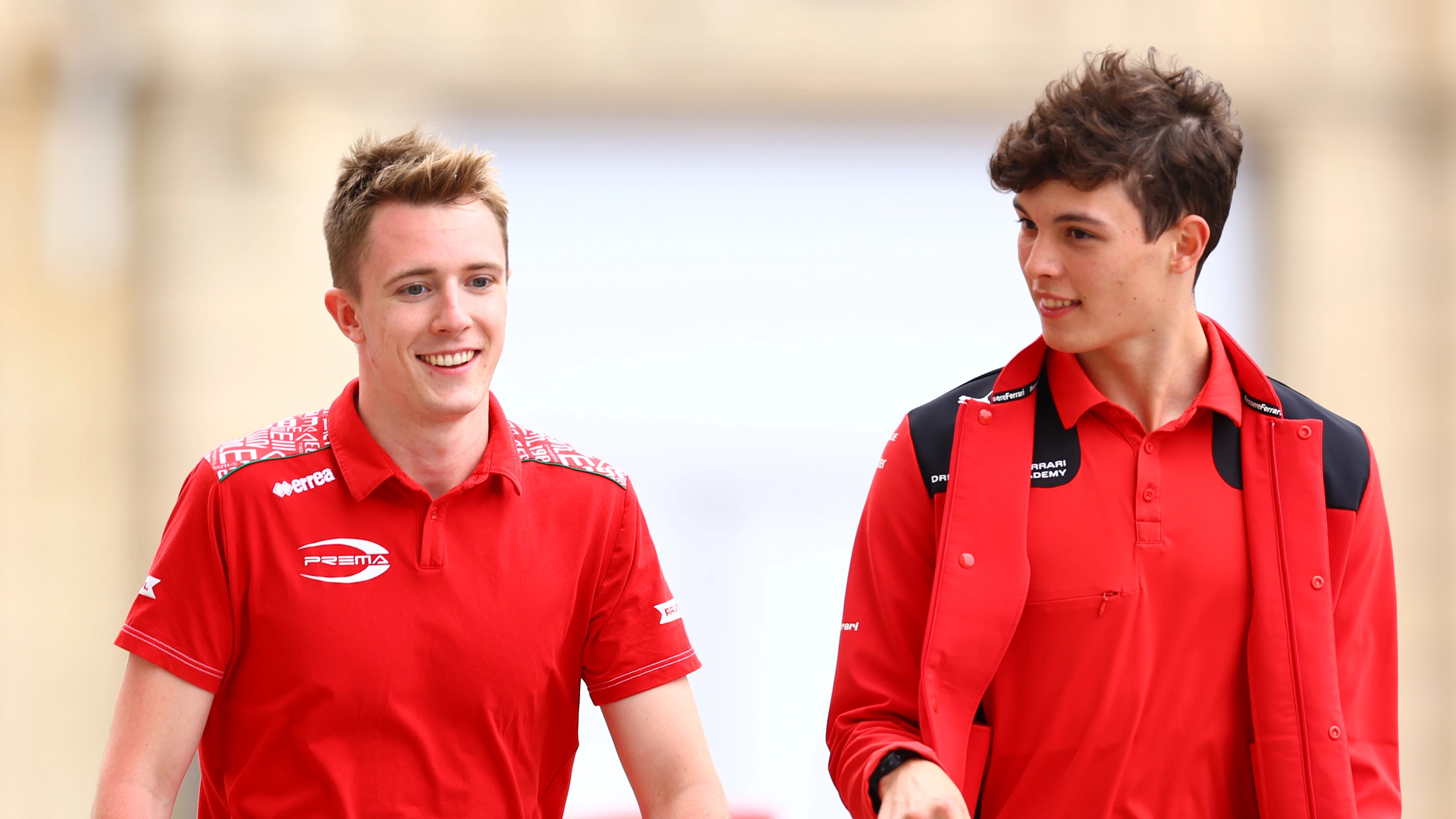 BAKU, AZERBAIJAN - APRIL 27: Frederik Vesti of Denmark and PREMA Racing (7) and Oliver Bearman of