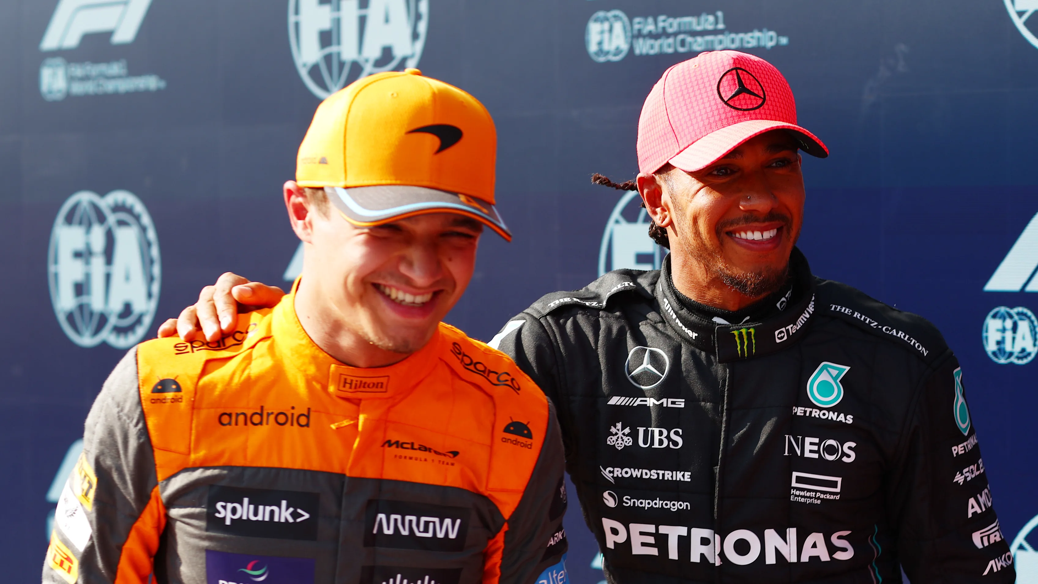 BUDAPEST, HUNGARY - JULY 22: Pole position qualifier Lewis Hamilton of Great Britain and Mercedes