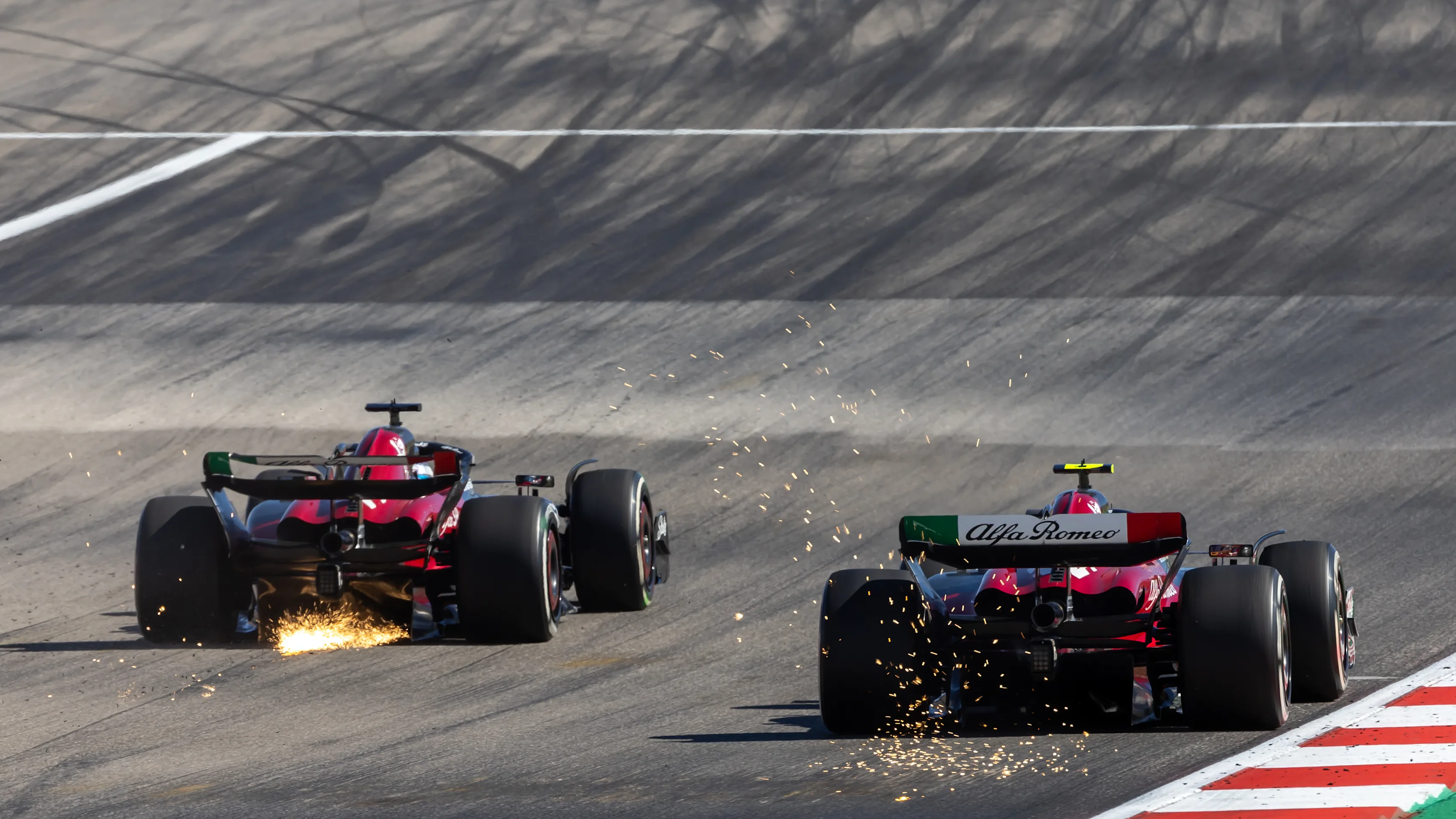 AUSTIN, TX - OCTOBER 22: Alfa Romea F1 Team Stake driver Zhou Guanyu (24) of China and Alfa Romea
