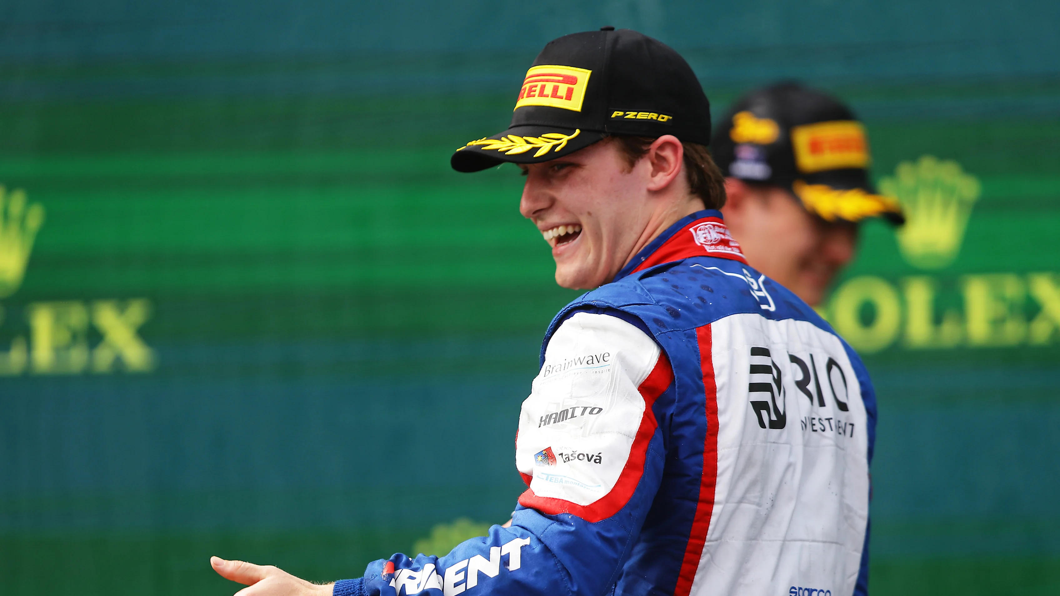 MELBOURNE, AUSTRALIA - MARCH 23: Race winner Isack Hadjar of France and Campos Racing (20)