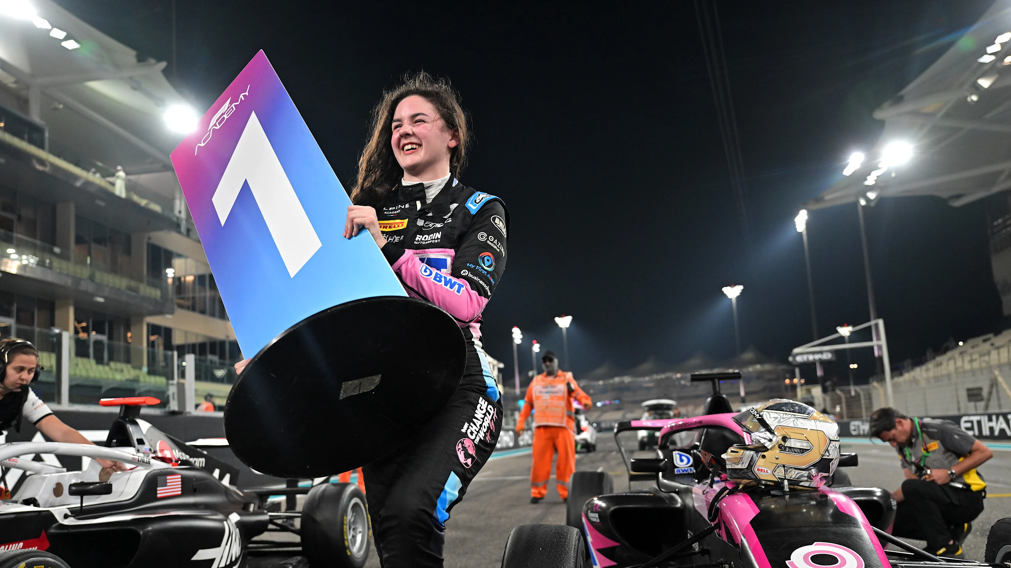 ABU DHABI, UNITED ARAB EMIRATES - DECEMBER 07: Race winner Abbi Pulling of Great Britain and Rodin