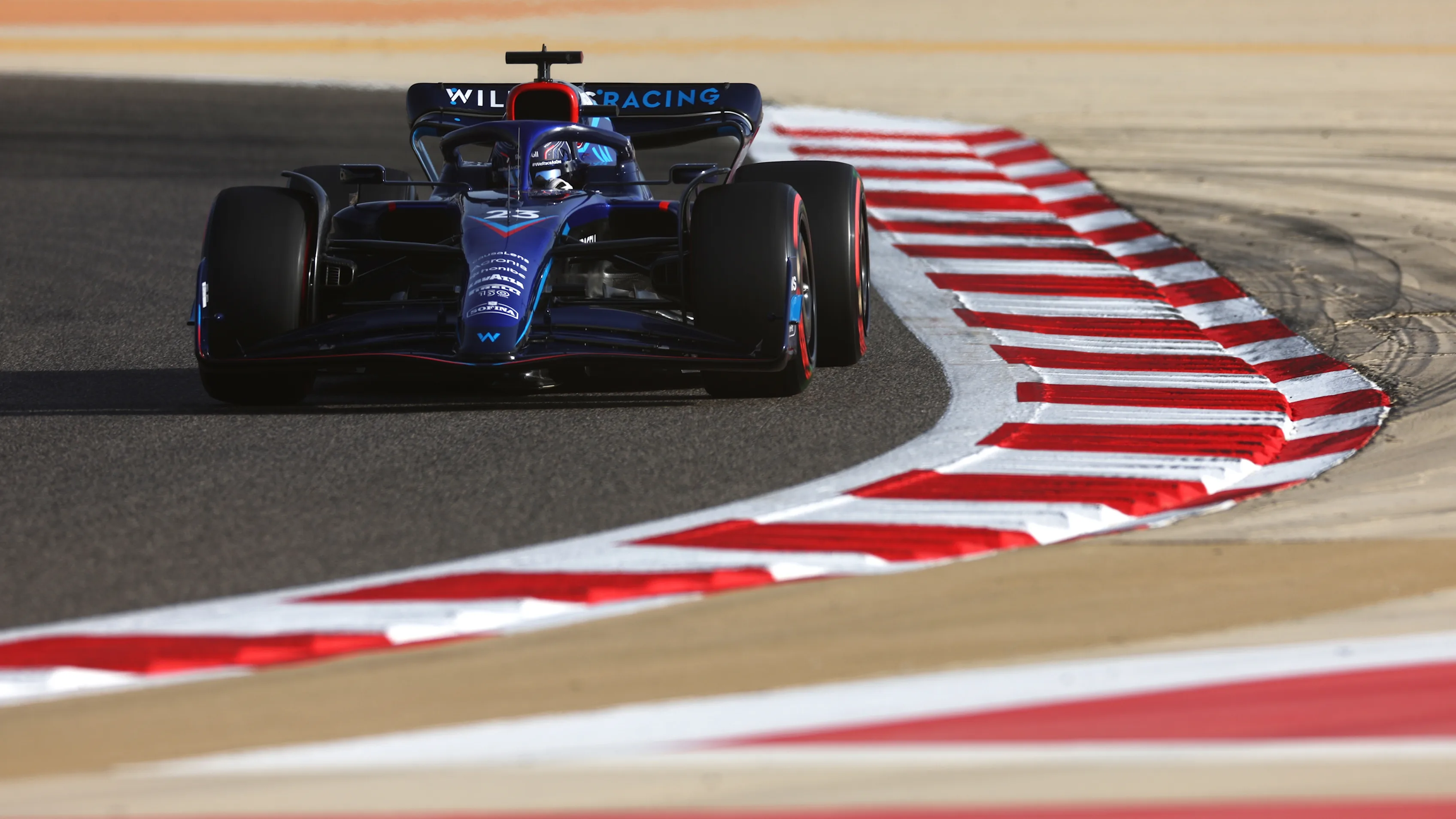 BAHRAIN, BAHRAIN - MARCH 18: Alexander Albon of Thailand driving the (23) Williams FW44 Mercedes on
