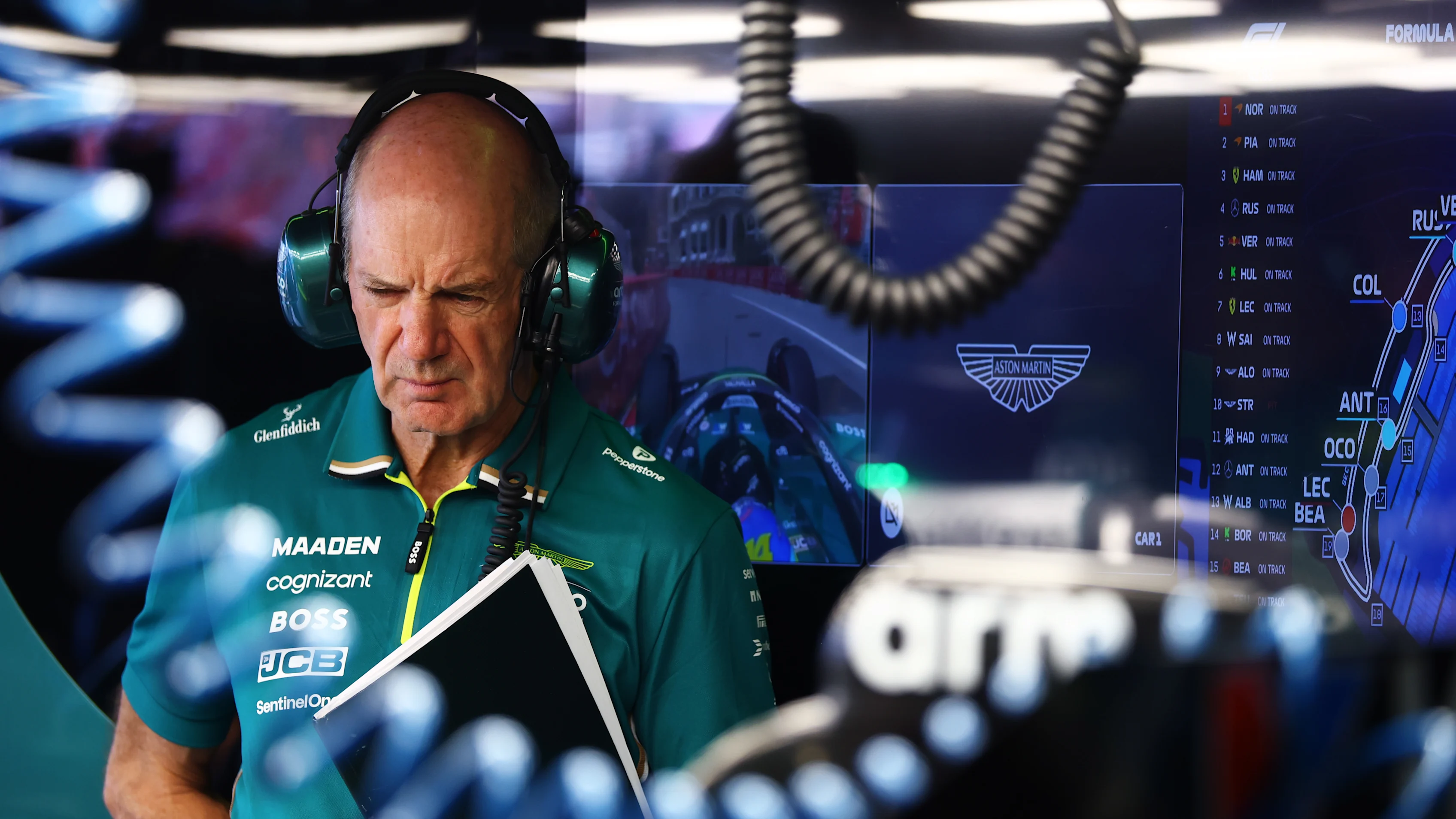 MONTE-CARLO, MONACO - MAY 23: Adrian Newey, Managing Technical Partner of Aston Martin F1 looks on