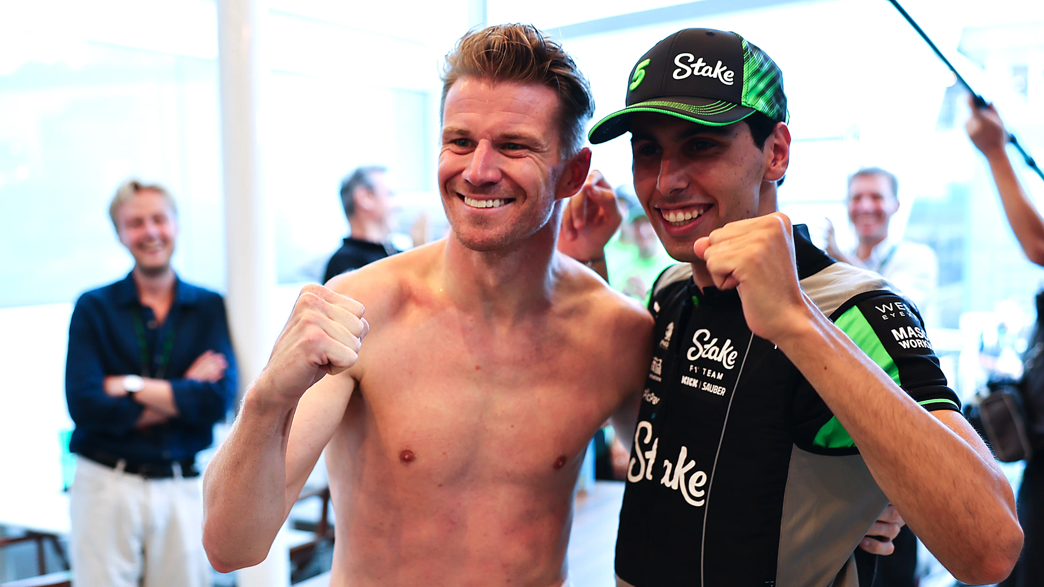 SPIELBERG, AUSTRIA - JUNE 29: Nico Hulkenberg of Germany and Stake F1 Team Kick Sauber waves on the drivers parade prior to the F1 Grand Prix of Austria at Red Bull Ring on June 29, 2025 in Spielberg, Austria. (Photo by Joe Portlock/Getty Images)