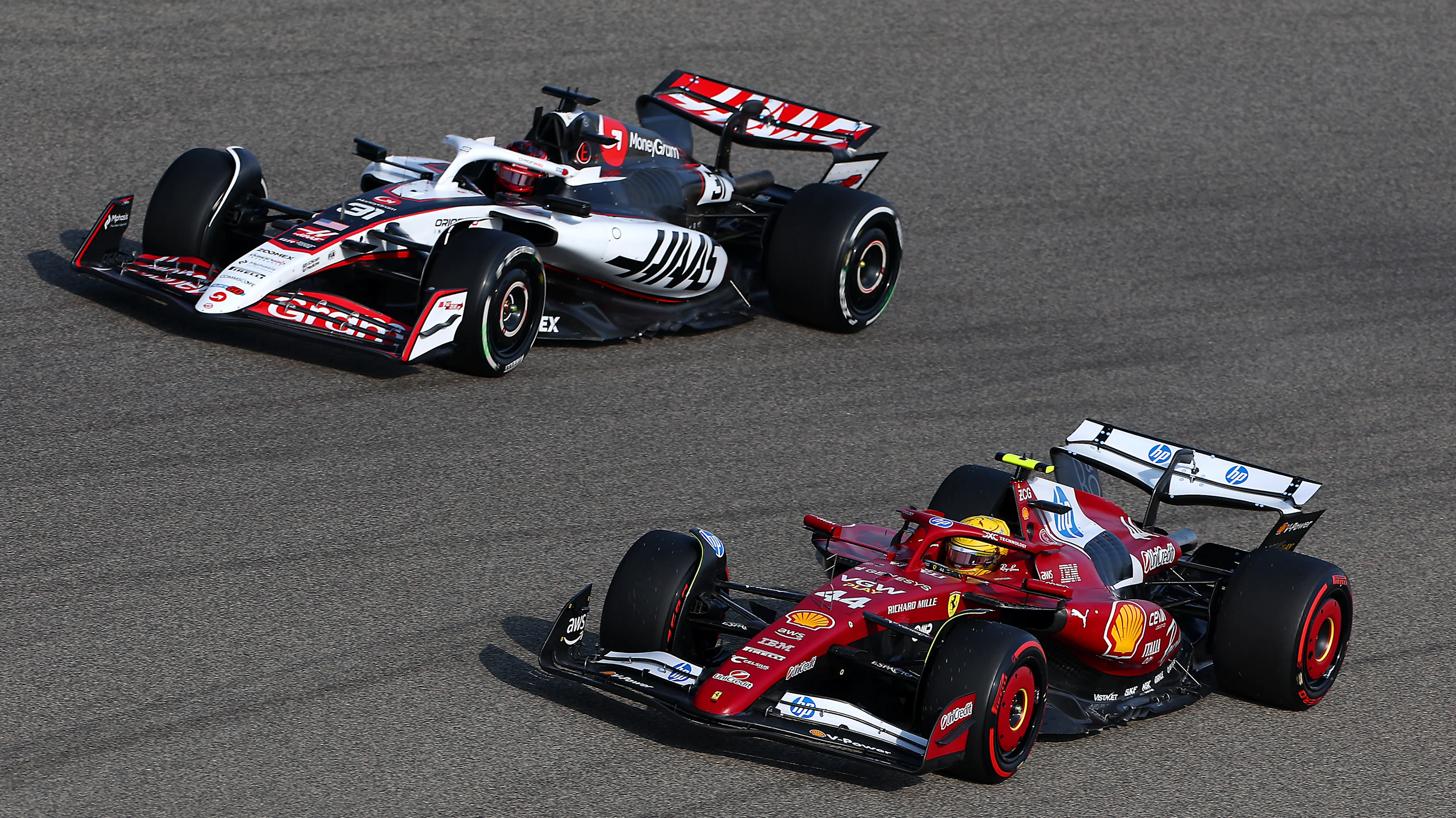 BAHRAIN, BAHRAIN - APRIL 11: Lewis Hamilton of Great Britain driving the (44) Scuderia Ferrari