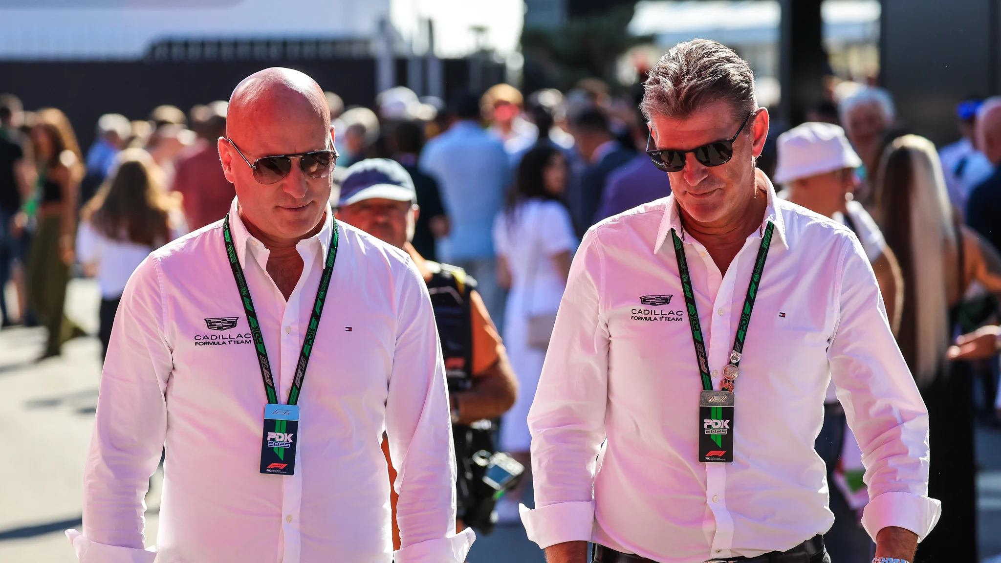MONZA, ITALY - SEPTEMBER 6: Cadillac F1 CEO Dan Towriss walks in the paddock with Cadillac F1 Team