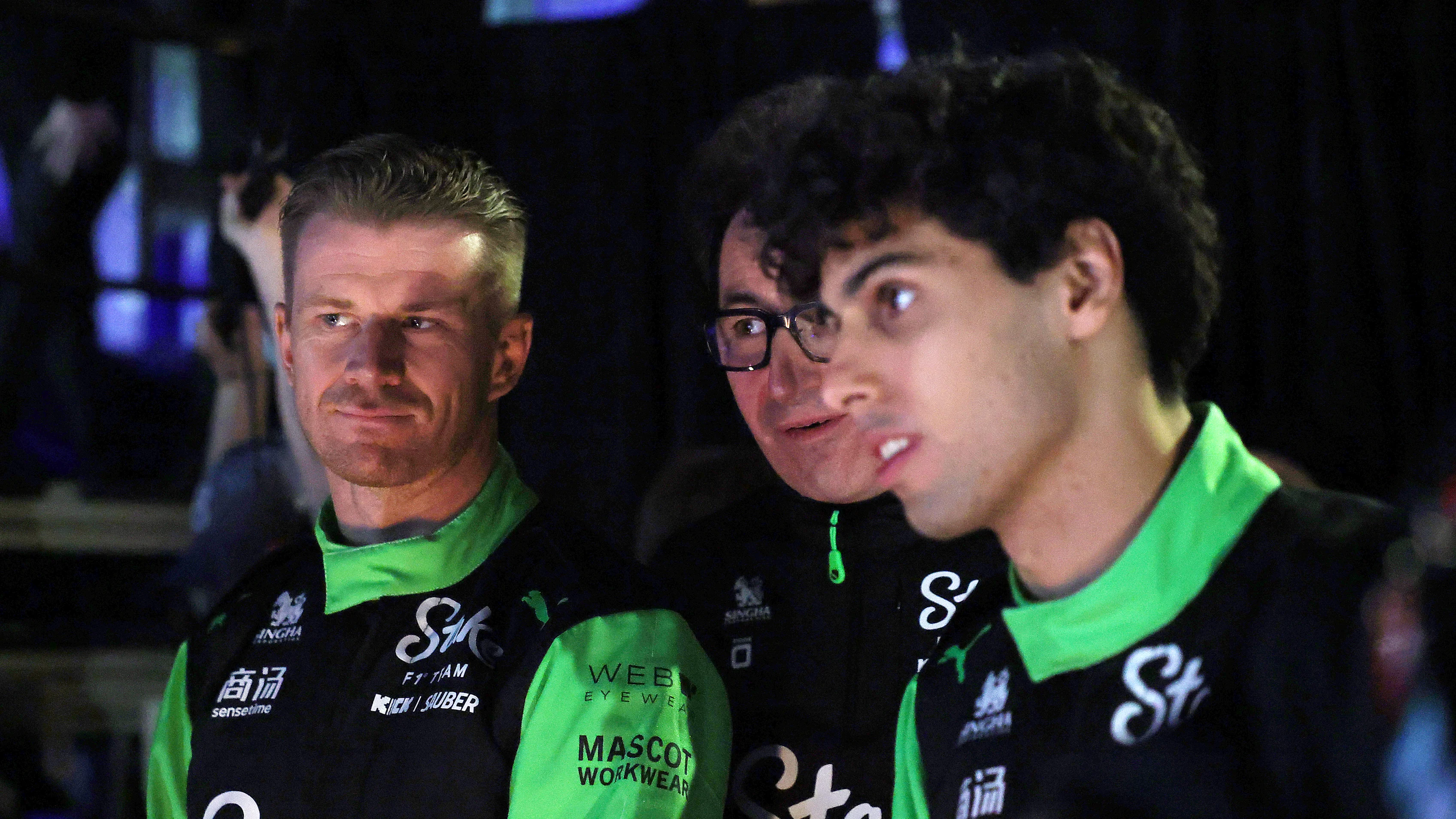 LONDON, ENGLAND - FEBRUARY 18: Gabriel Bortoleto of Brazil and Stake F1 Team Kick Sauber and team