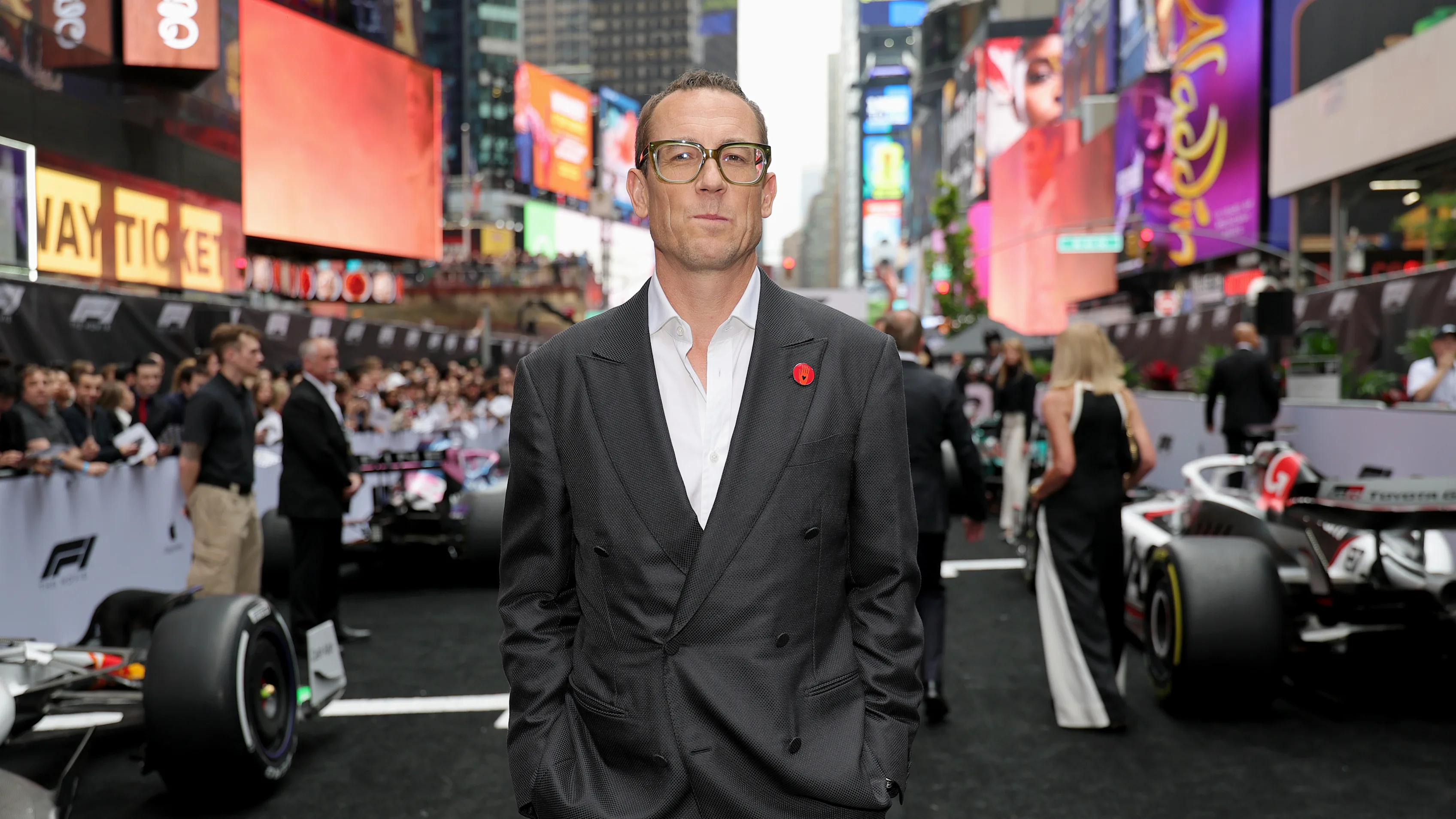 NEW YORK, NEW YORK - JUNE 16: Tobias Menzies attends the World Premiere of F1® The Movie in Times