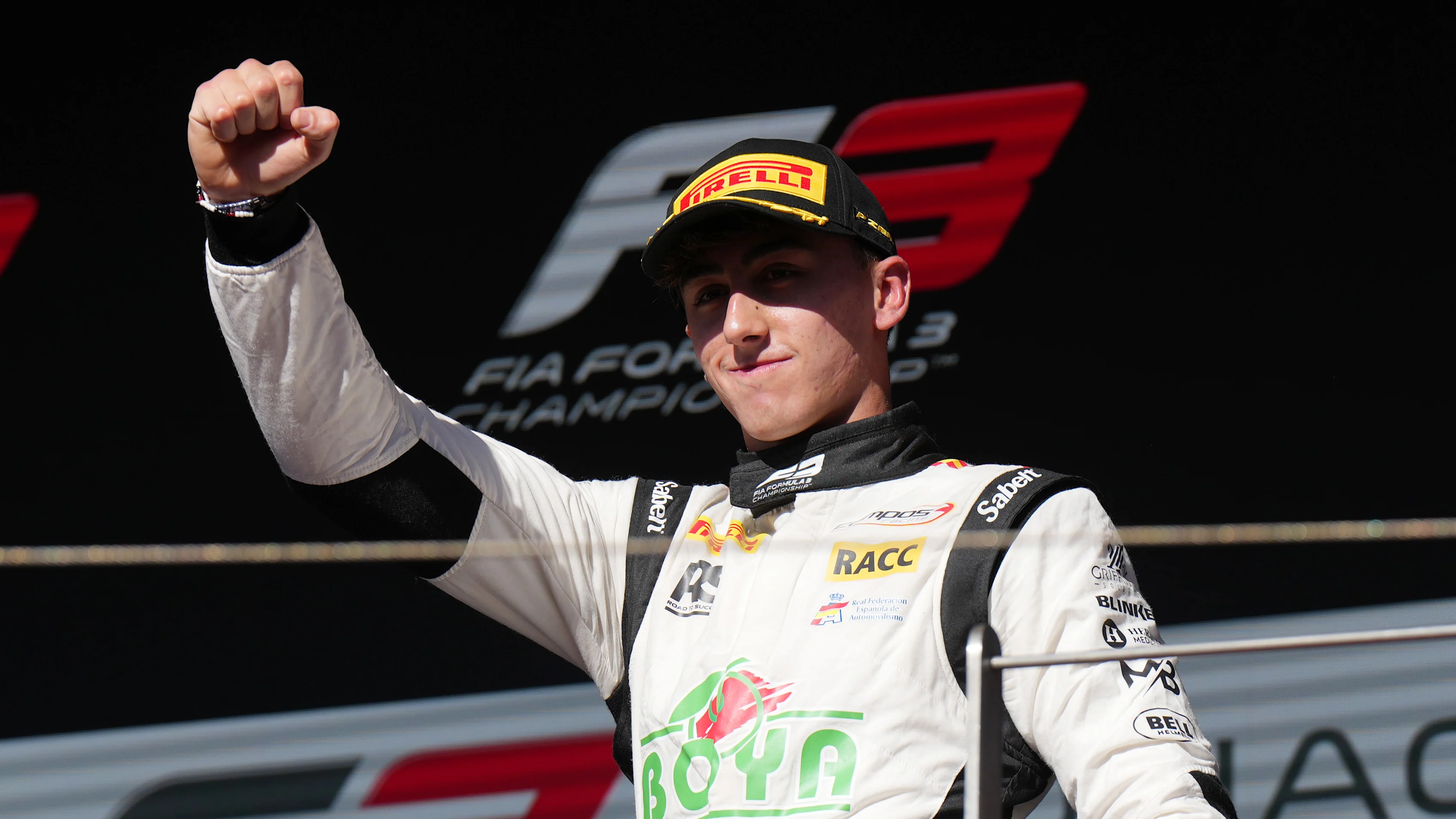 MONTE-CARLO, MONACO - MAY 25: Third placed Mari Boya of Spain and Campos Racing (10) celebrates on