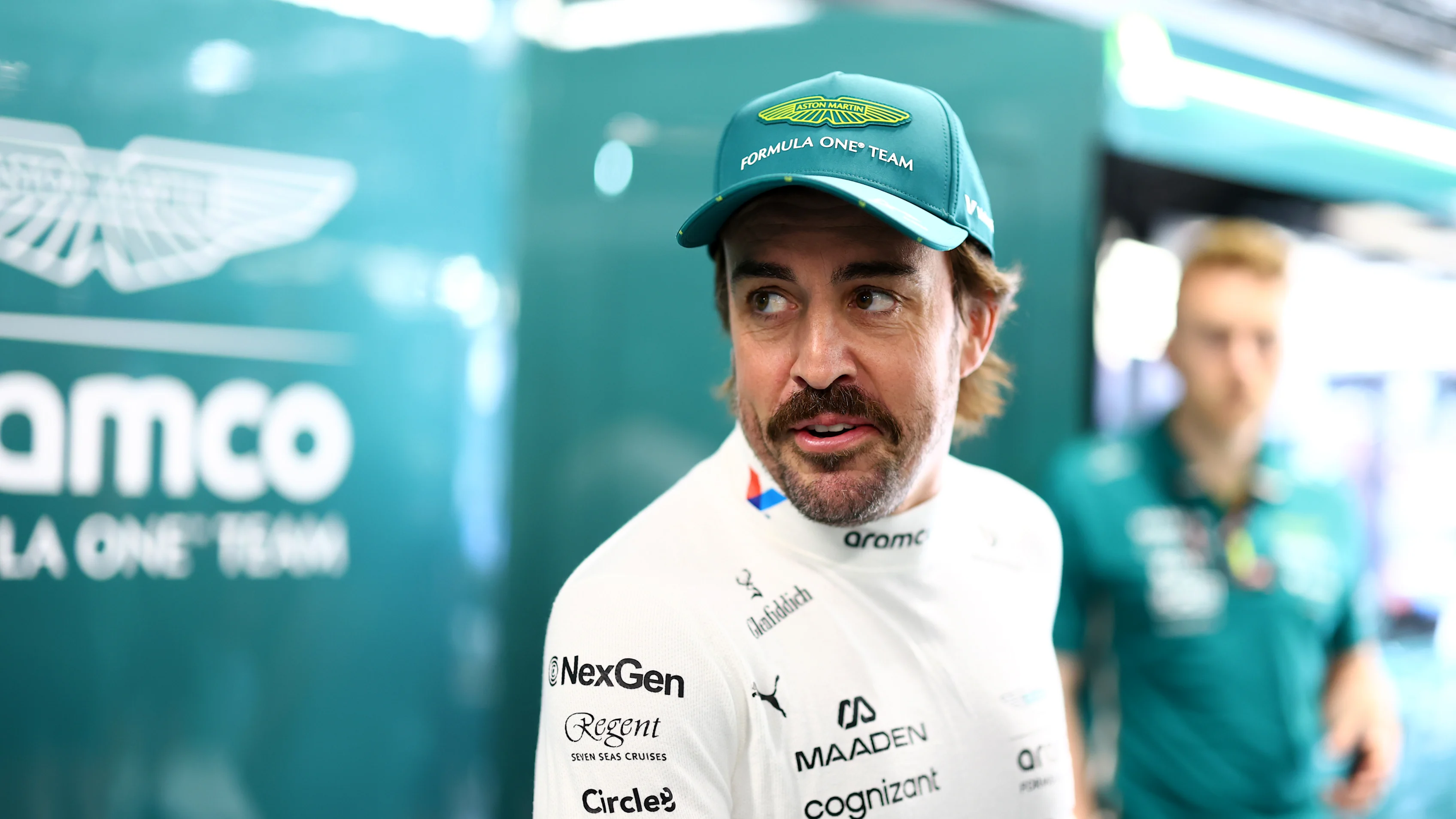 BUDAPEST, HUNGARY - AUGUST 02: Fifth placed qualifier Fernando Alonso of Spain and Aston Martin F1