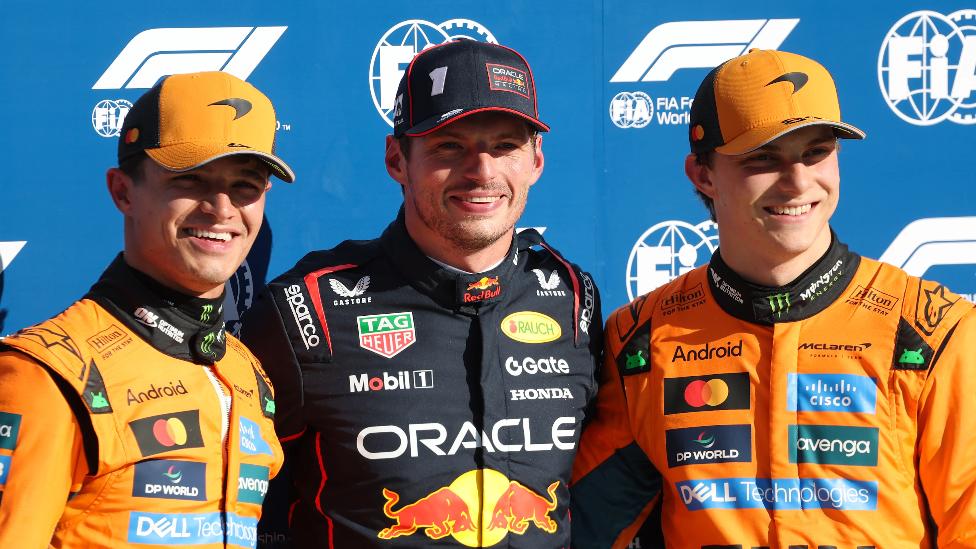 MONZA, ITALY - SEPTEMBER 06: Pole position qualifier Max Verstappen of the Netherlands and Oracle