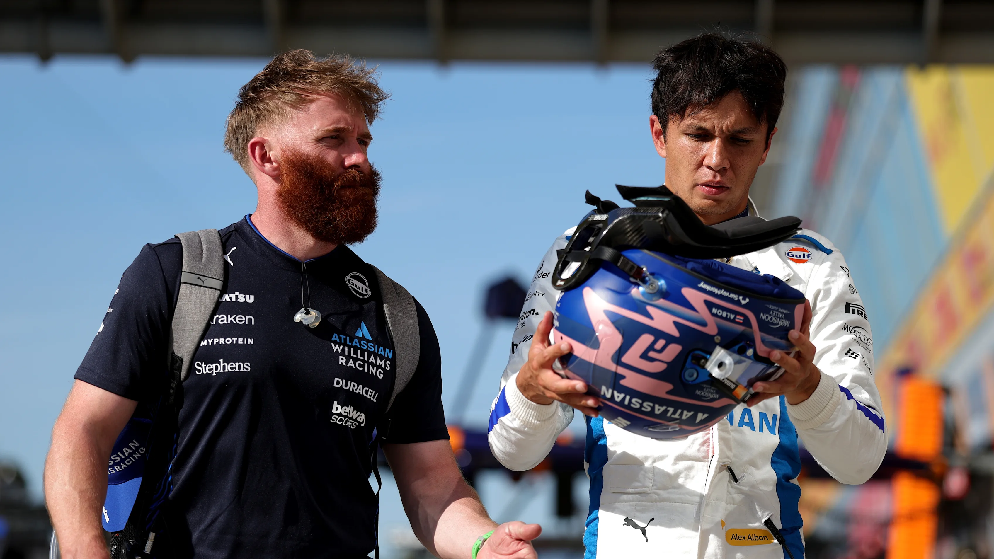 MONZA, ITALY - SEPTEMBER 06: Fourteenth placed qualifier Alexander Albon of Thailand and Williams