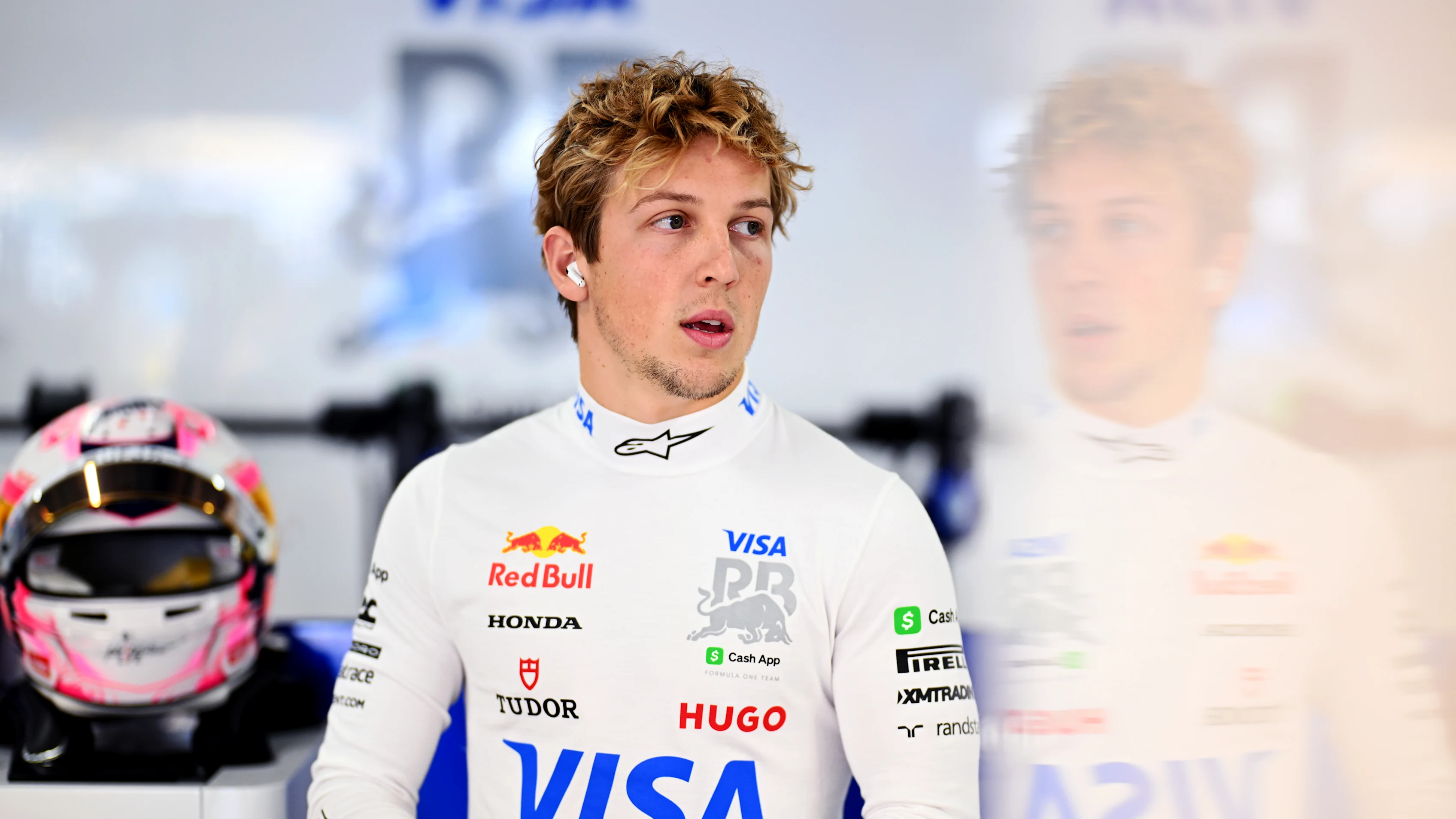 SUZUKA, JAPAN - APRIL 04: Liam Lawson of New Zealand and Visa Cash App Racing Bulls looks on in the