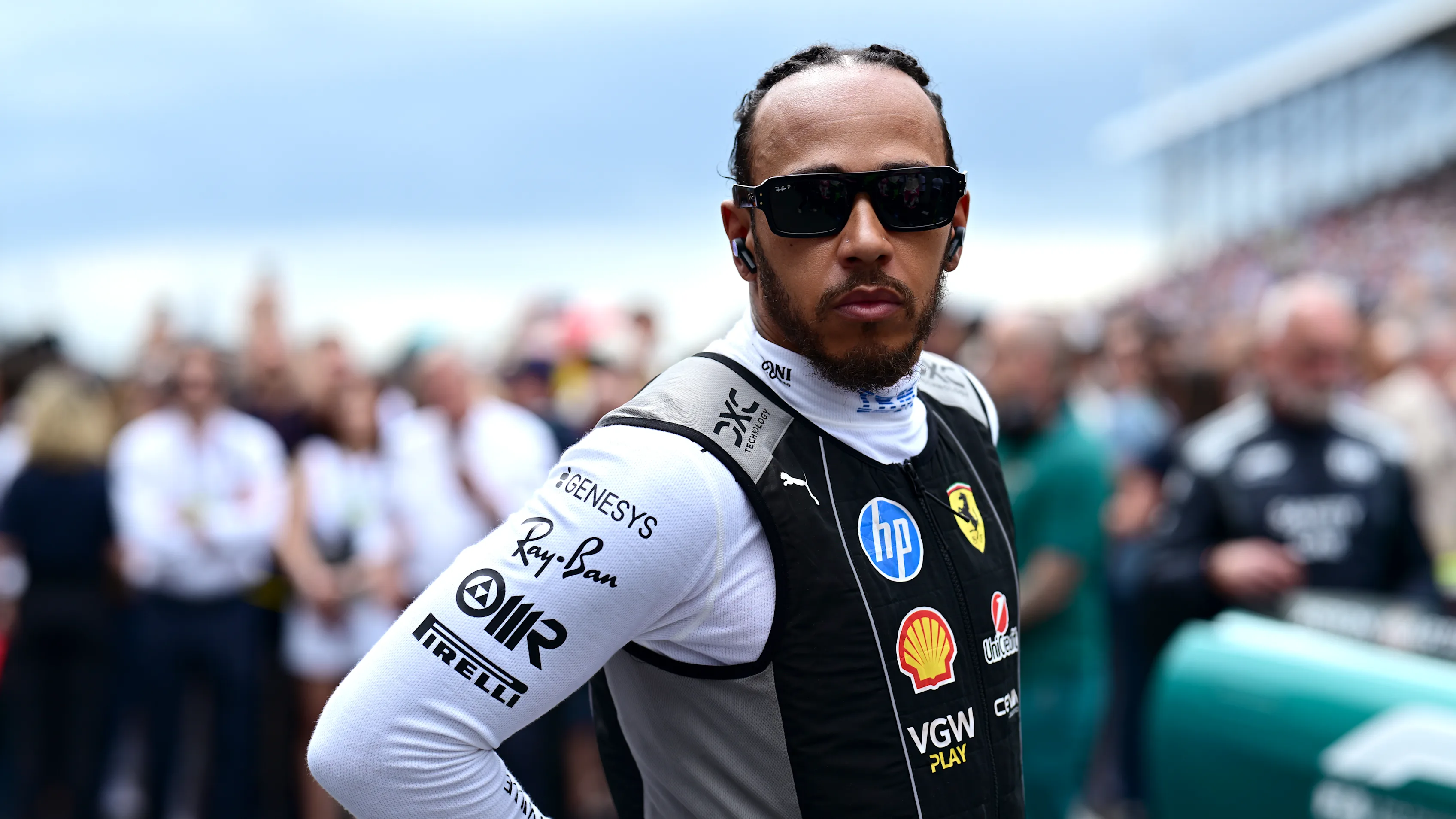 MIAMI, FLORIDA - MAY 03: Twelfth placed qualifier Lewis Hamilton of Great Britain and Scuderia