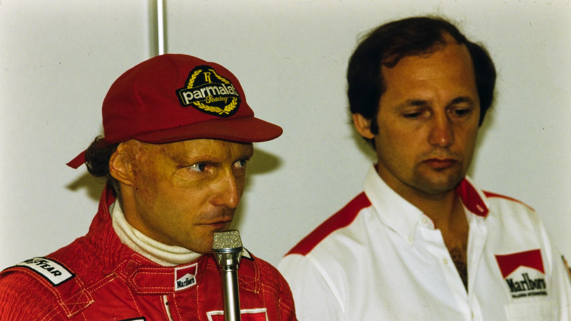 RED BULL RING, AUSTRIA - AUGUST 18: Niki Lauda, alongside Ron Dennis, announcing his second