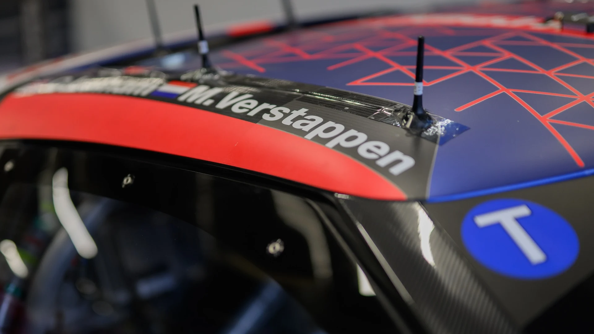 NUERBURG, GERMANY - SEPTEMBER 27: Name Max Verstappen of Netherland is seen on #31 Ferrari 296 GT3