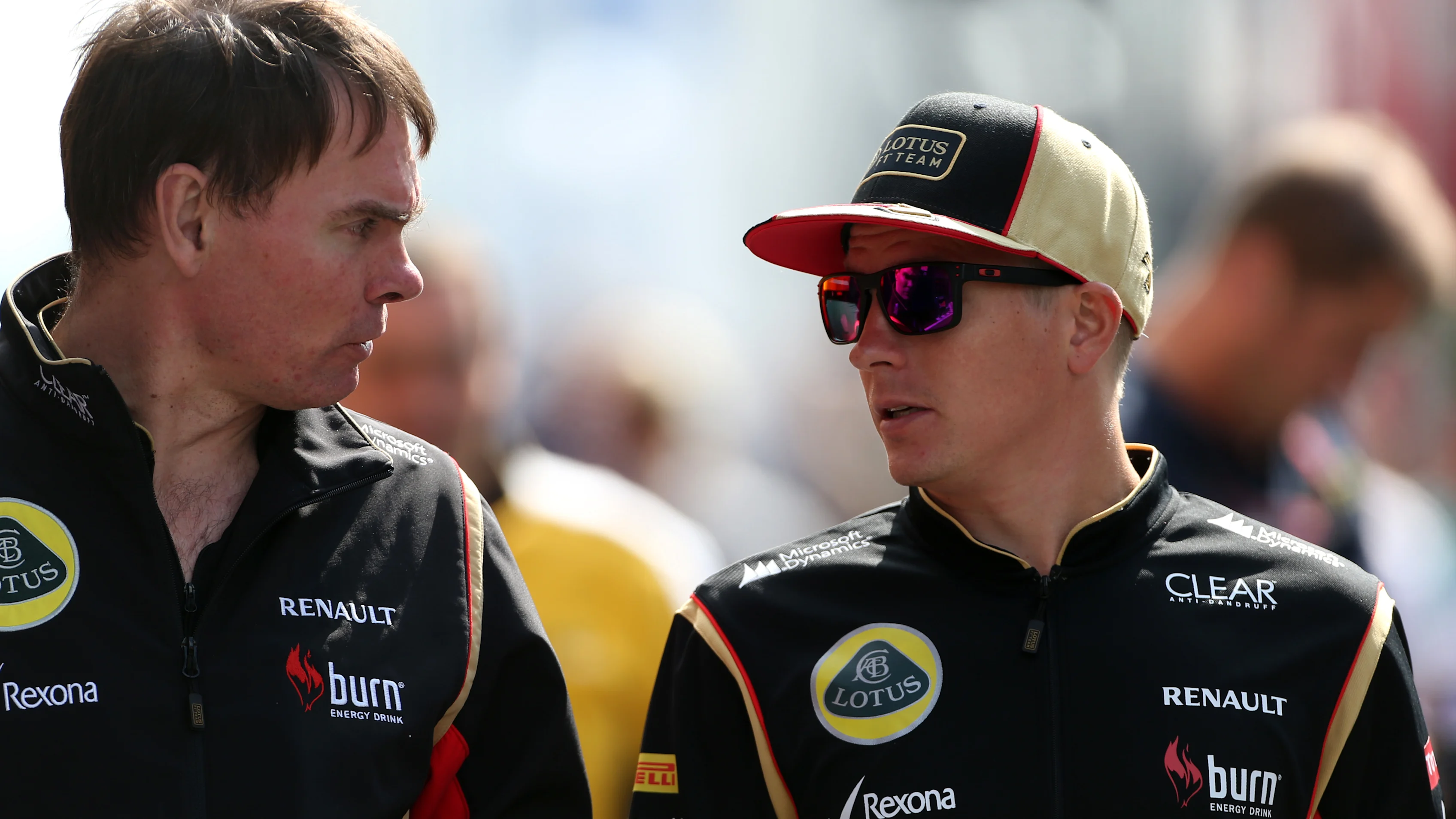 (L to R): Alan Permane (GBR) Lotus F1 Race Engineer and Kimi Raikkonen (FIN) Lotus F1. Formula One