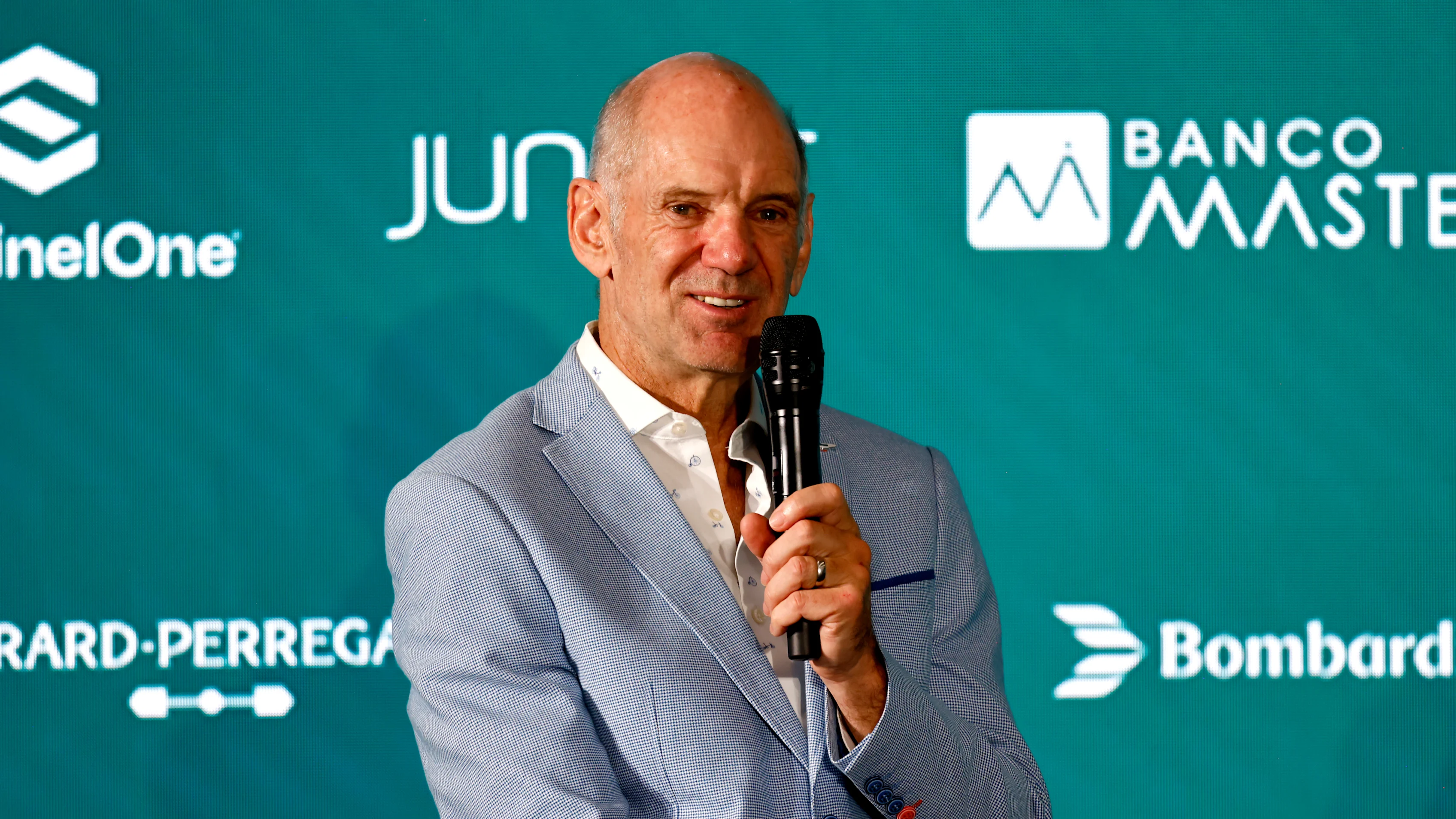 SILVERSTONE, ENGLAND - SEPTEMBER 10: Adrian Newey at a press conference at Aston Martin