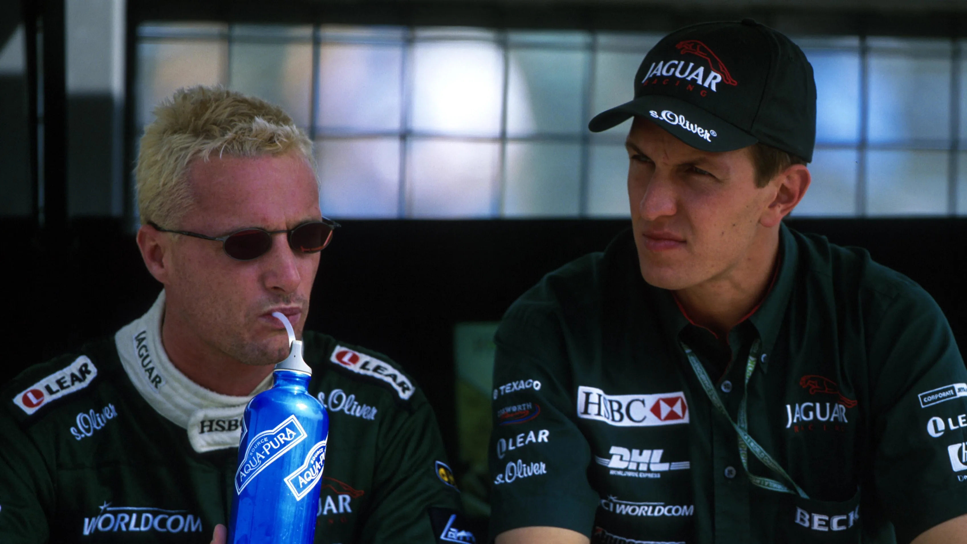 Team mates for 2001, Eddie Irvine(GBR) and Luciano Burti(BRA) Japanese GP, Suzuka, 8 October 2000