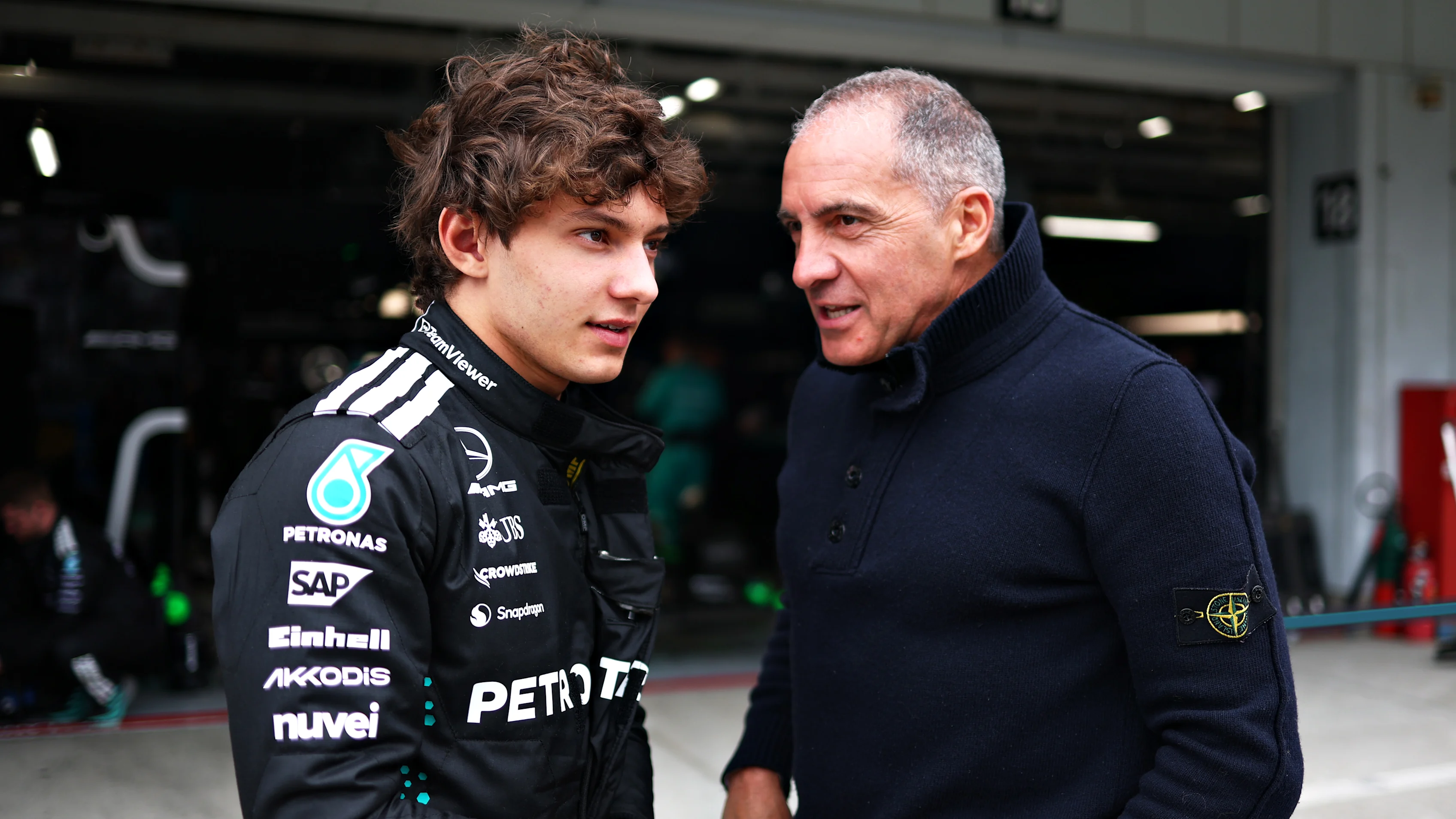 SUZUKA, JAPAN - APRIL 06: Andrea Kimi Antonelli of Italy and Mercedes AMG Petronas F1 Team with his