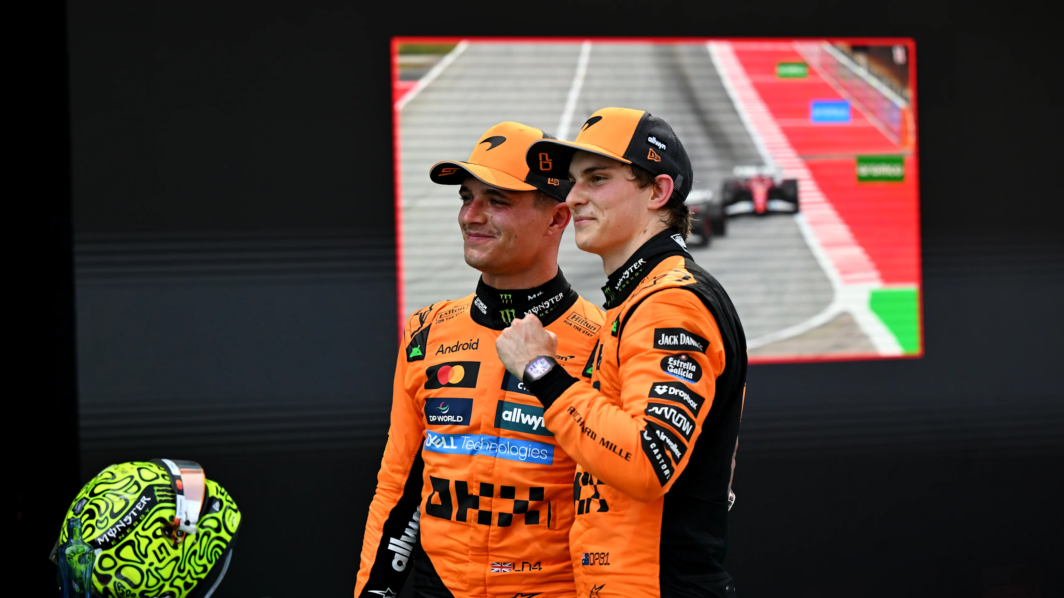 BARCELONA, SPAIN - JUNE 01: Race winner Oscar Piastri of Australia and McLaren and Second placed