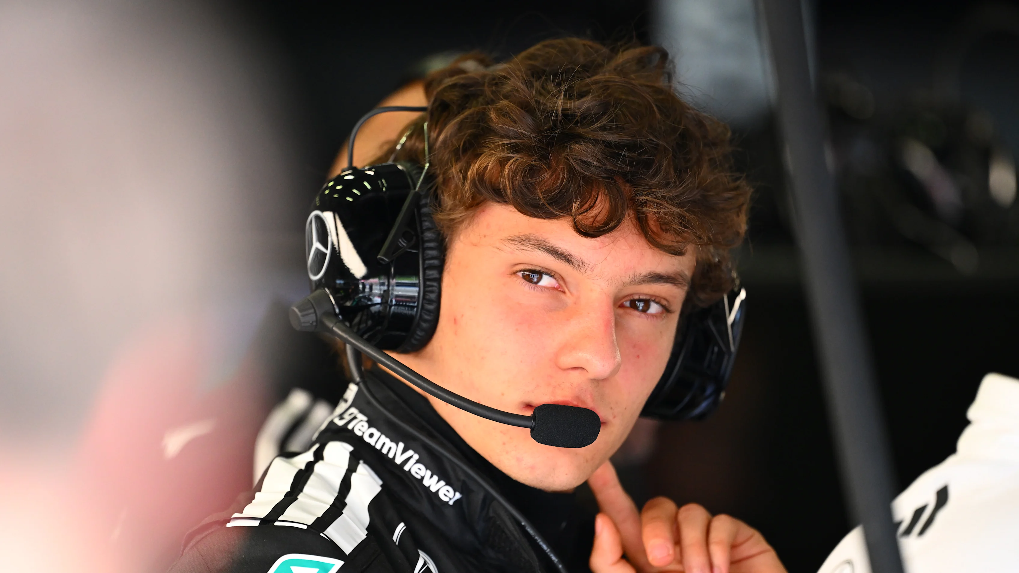 SPA, BELGIUM - JULY 26: Andrea Kimi Antonelli of Italy and Mercedes AMG Petronas F1 Team looks on