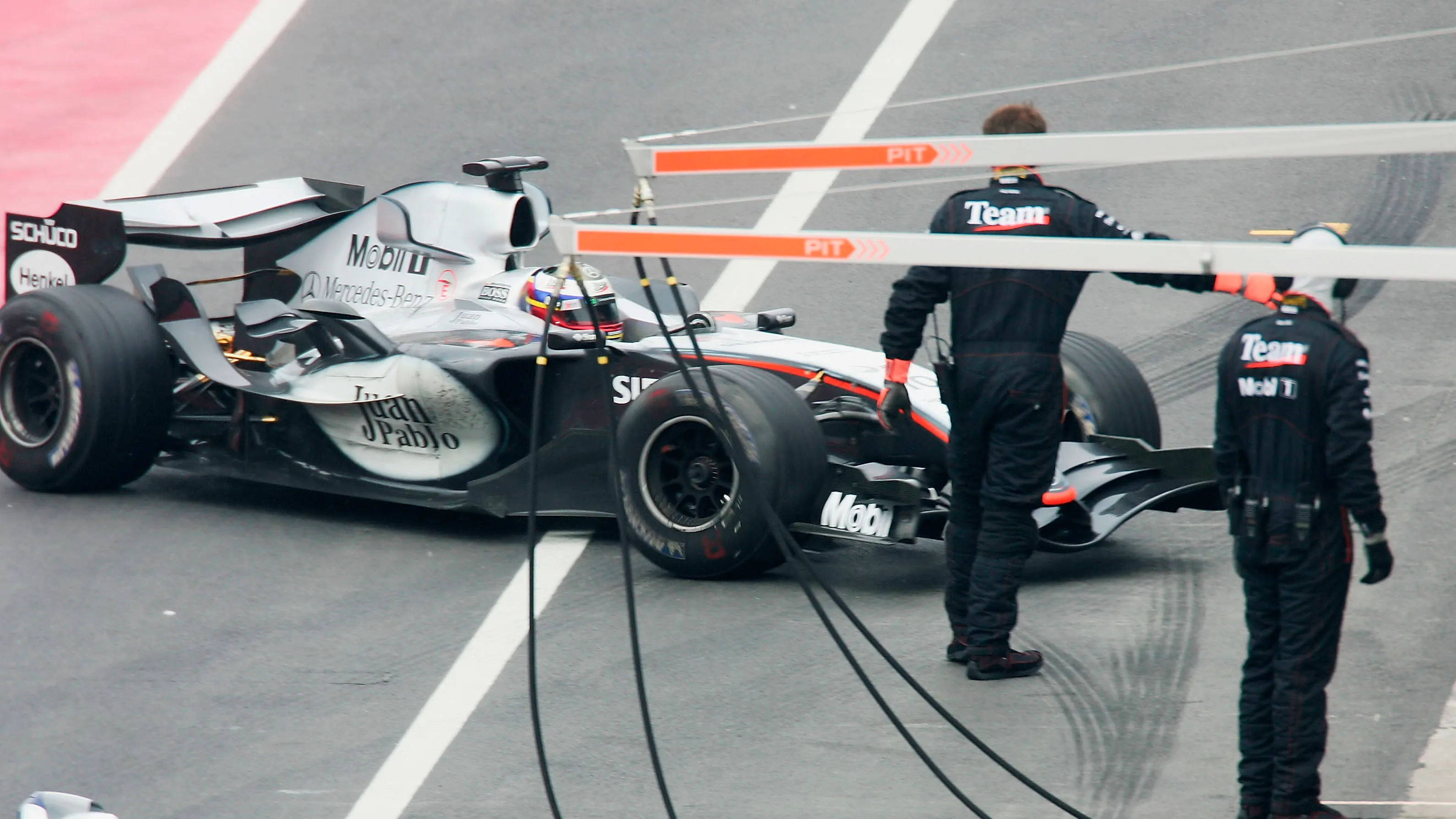 MONTREAL, CANADA - JUNE 12:  Juan Pablo Montoya of Columbia and McLaren retires from the Canadian