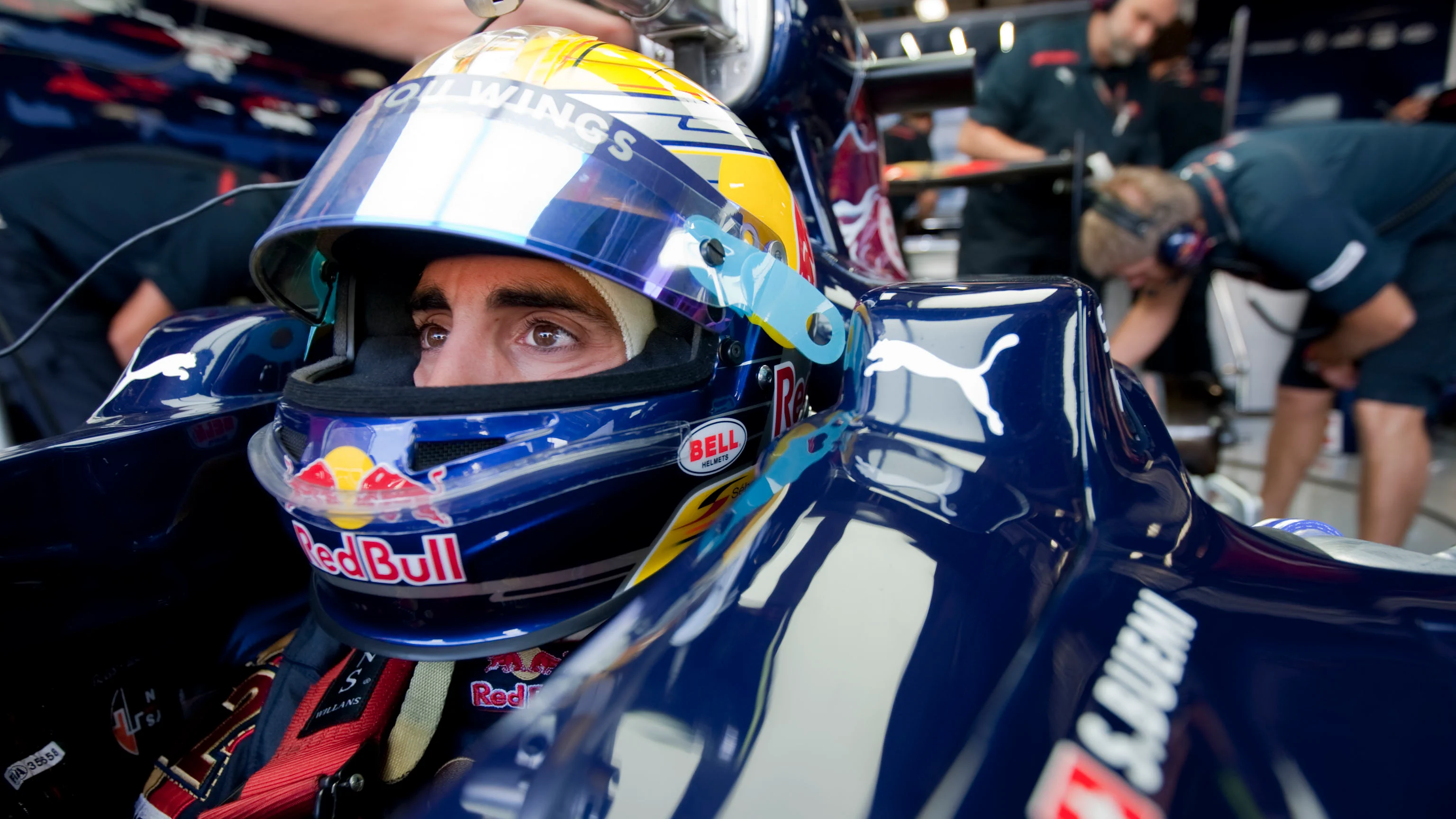 MONZA, ITALY - SEPTEMBER 11:  Sebastien Buemi of Switzerland and Scuderia Toro Rosso is seen during