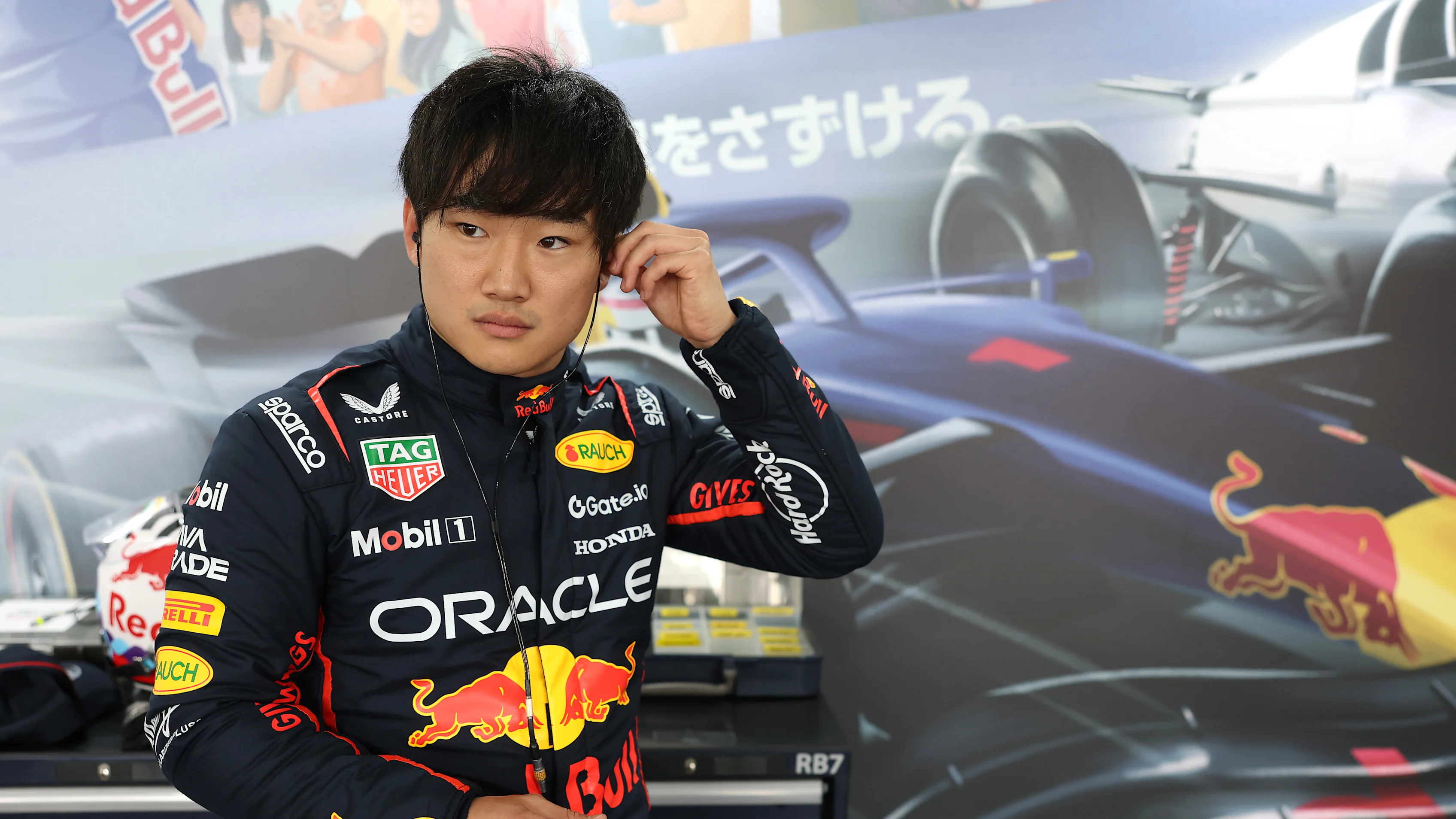 TOKYO, JAPAN - APRIL 02: Yuki Tsunoda of Japan and Oracle Red Bull Racing prepares to drive during