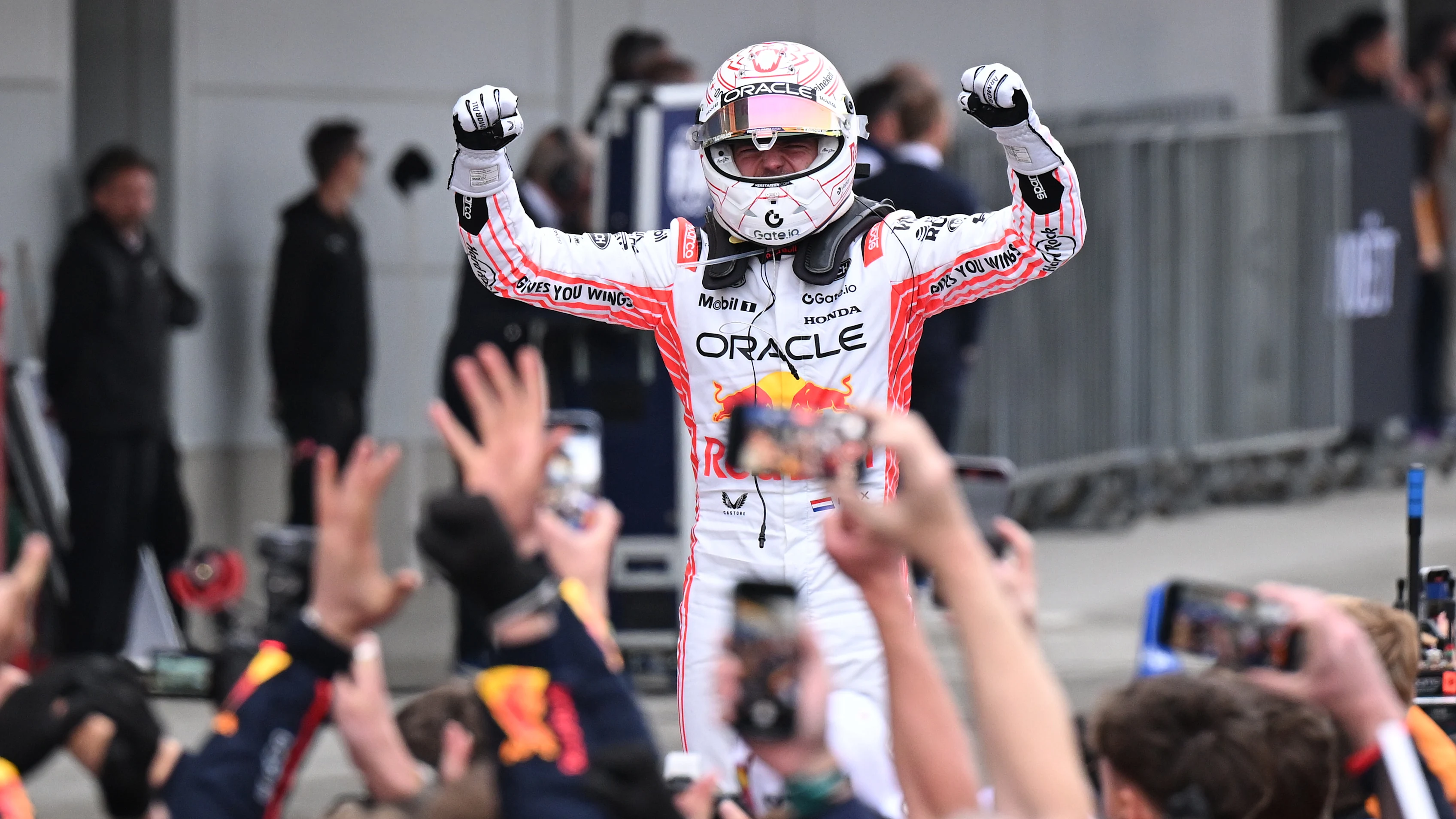 SUZUKA, JAPAN - APRIL 06: Race winner Max Verstappen of the Netherlands and Oracle Red Bull Racing