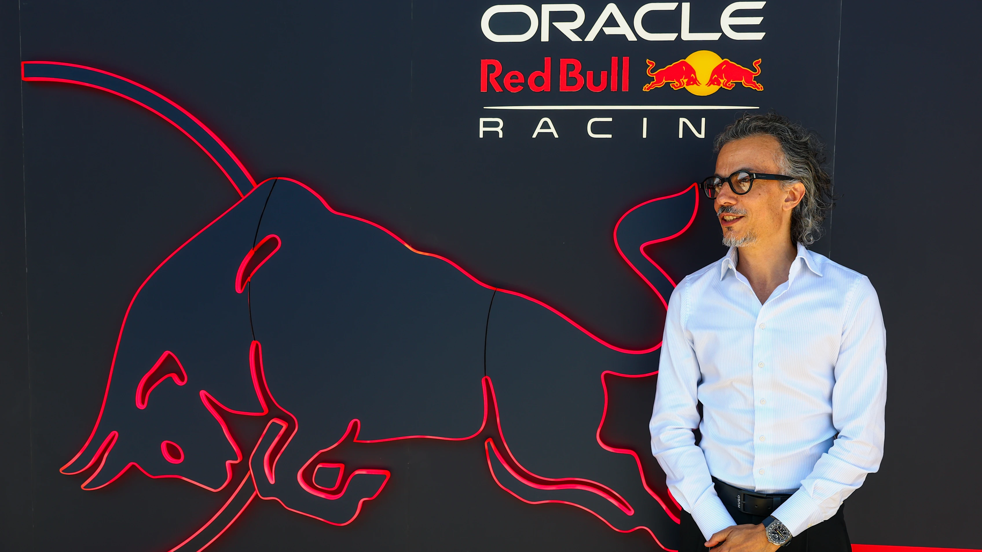 NORTHAMPTON, ENGLAND - JULY 10: Laurent Mekies, Incoming CEO and Team Principal of Oracle Red Bull