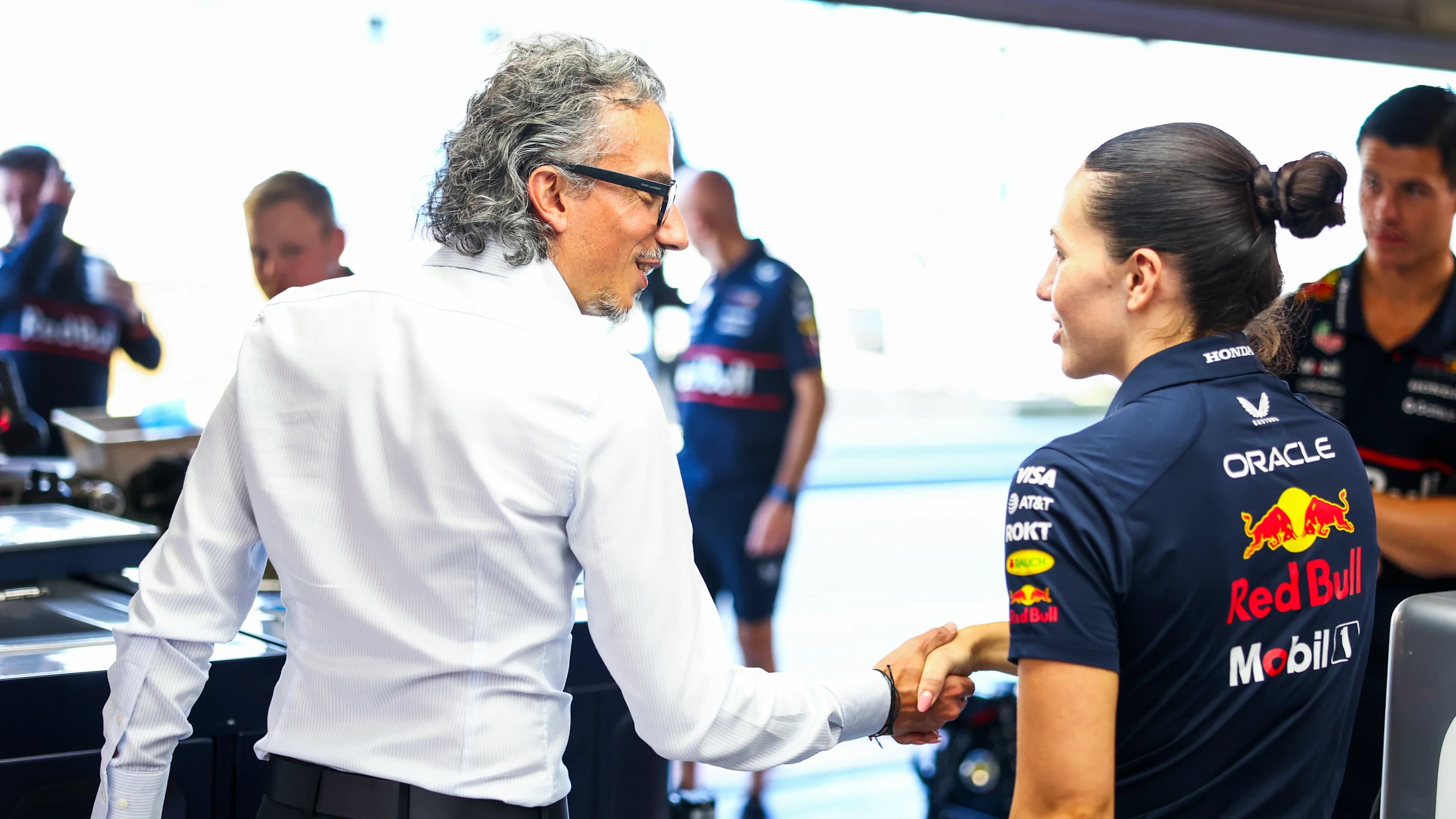 Mekies spent his first day at Red Bull getting to know the team during a filming day at Silverstone