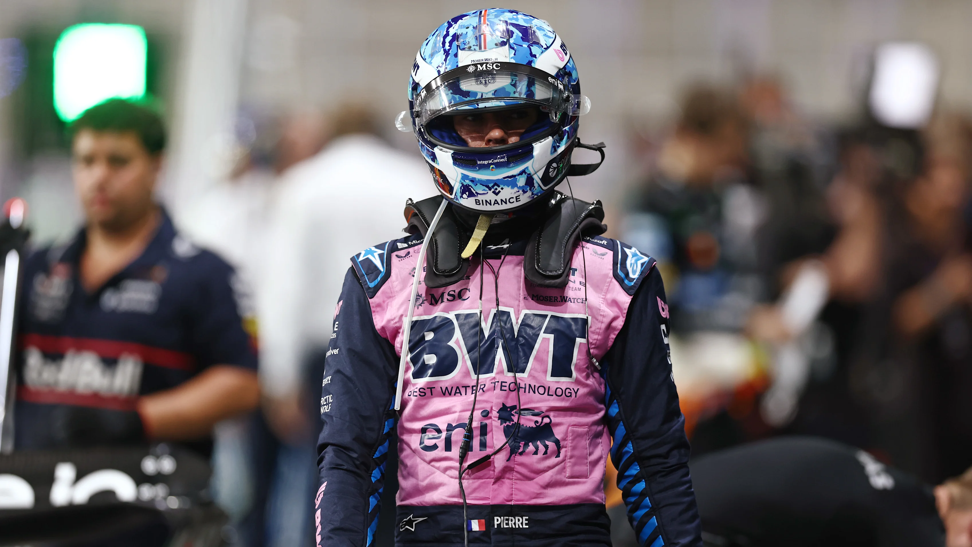 JEDDAH, SAUDI ARABIA - APRIL 19: Ninth placed qualifier Pierre Gasly of France and Alpine F1 walks