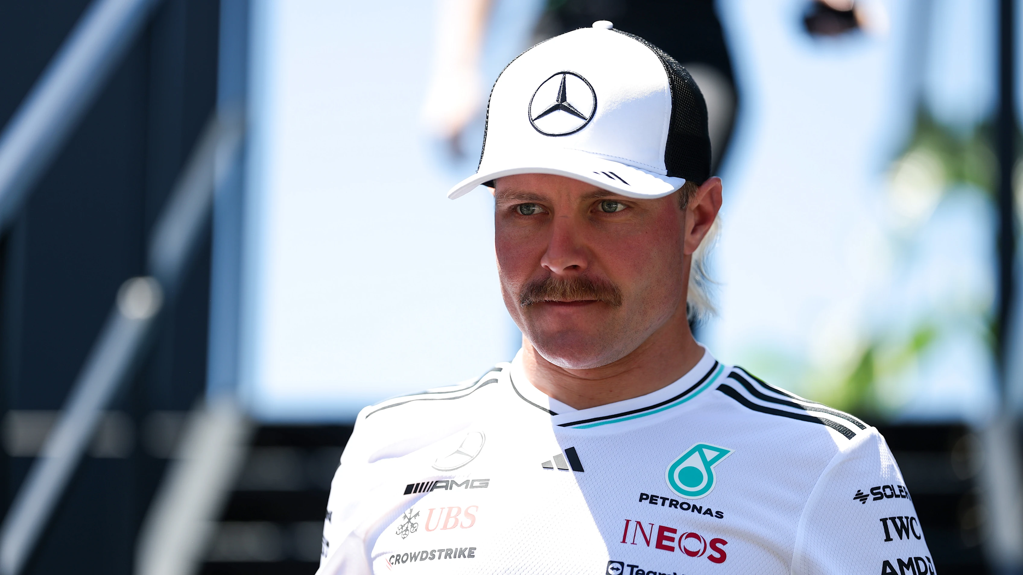 BARCELONA, SPAIN - MAY 29: Valtteri Bottas of Finland and Mercedes AMG Petronas F1 Team looks on in