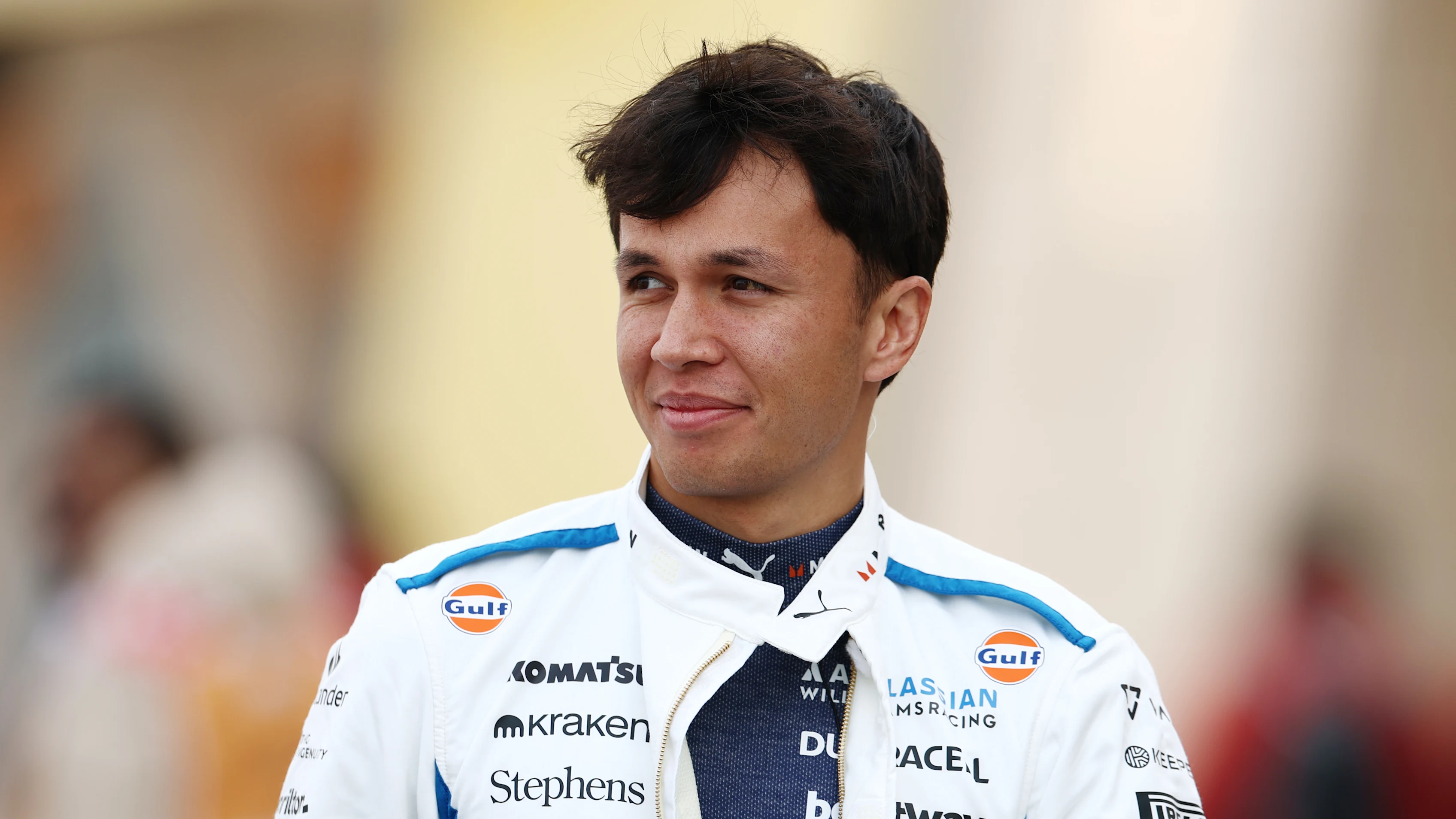 BAHRAIN, BAHRAIN - FEBRUARY 26: Alexander Albon of Thailand and Williams walks in the Pitlane
