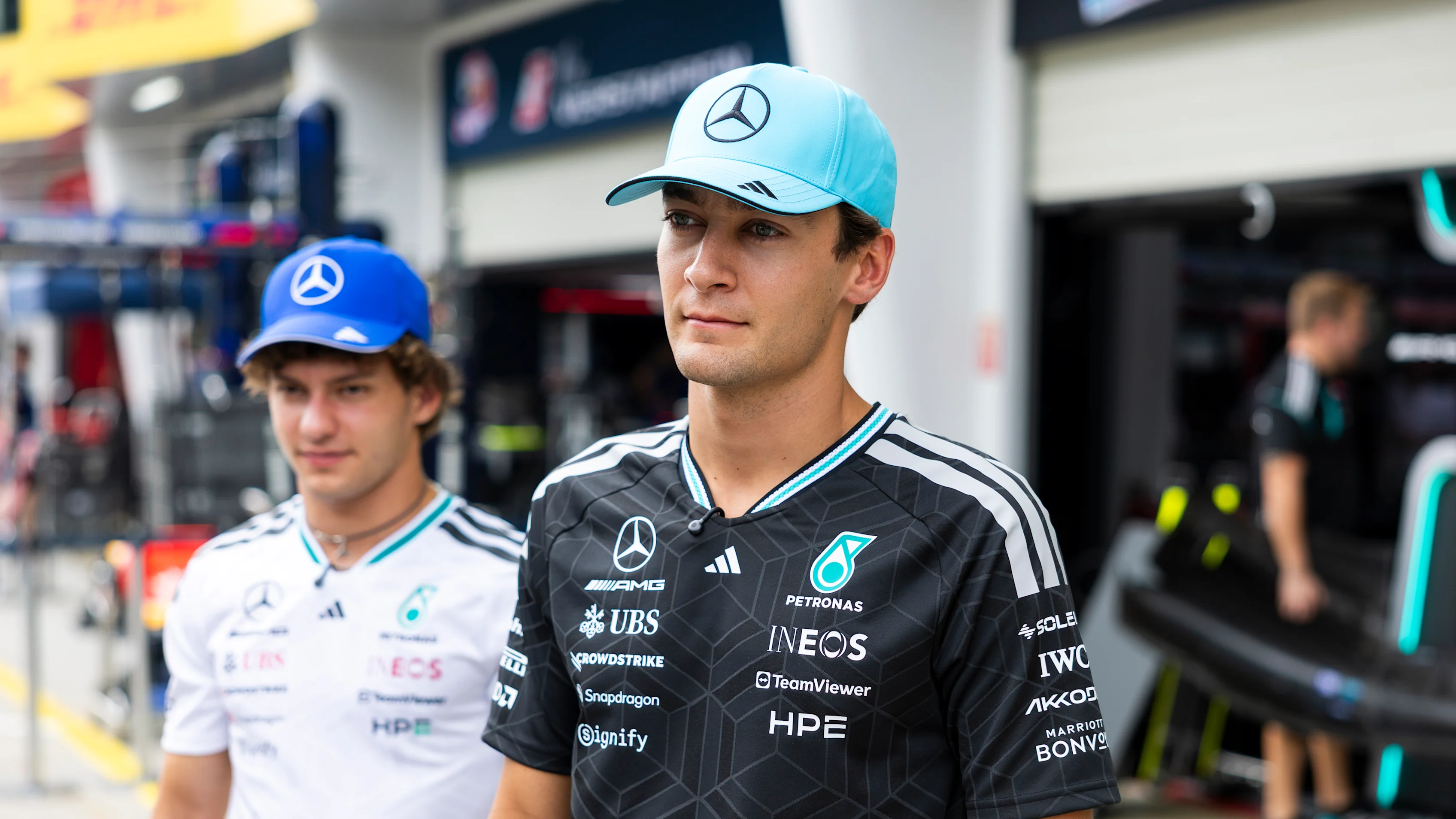 KUALA LUMPUR, MALAYSIA - OCTOBER 01: Andrea Kimi Antonelli of Italy and Mercedes AMG Petronas F1
