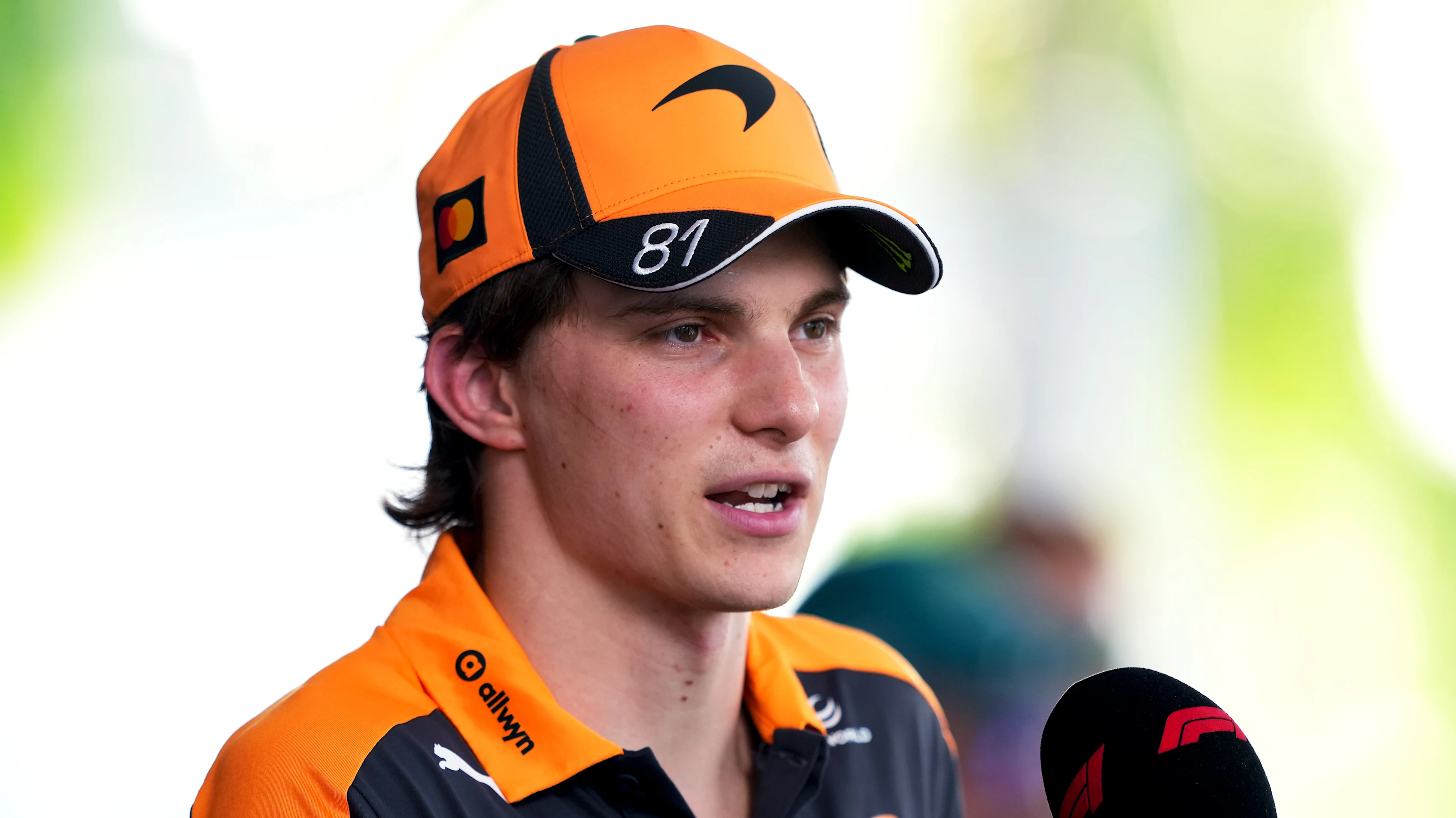 KUALA LUMPUR, MALAYSIA - OCTOBER 02: Oscar Piastri of Australia and McLaren is interviewed during