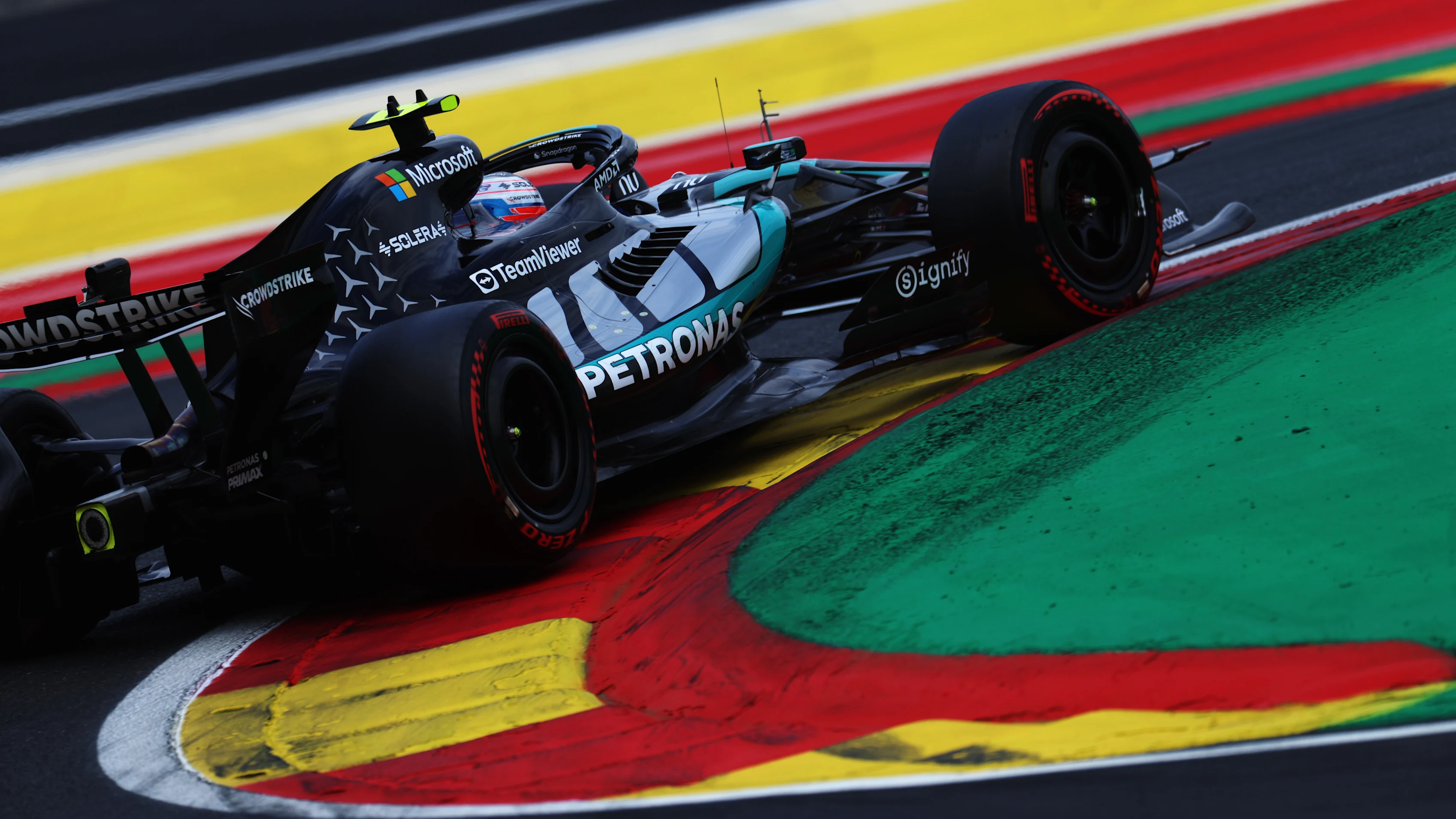 SPA, BELGIUM - JULY 18: Andrea Kimi Antonelli of Italy driving the (12) Mercedes AMG Petronas F1