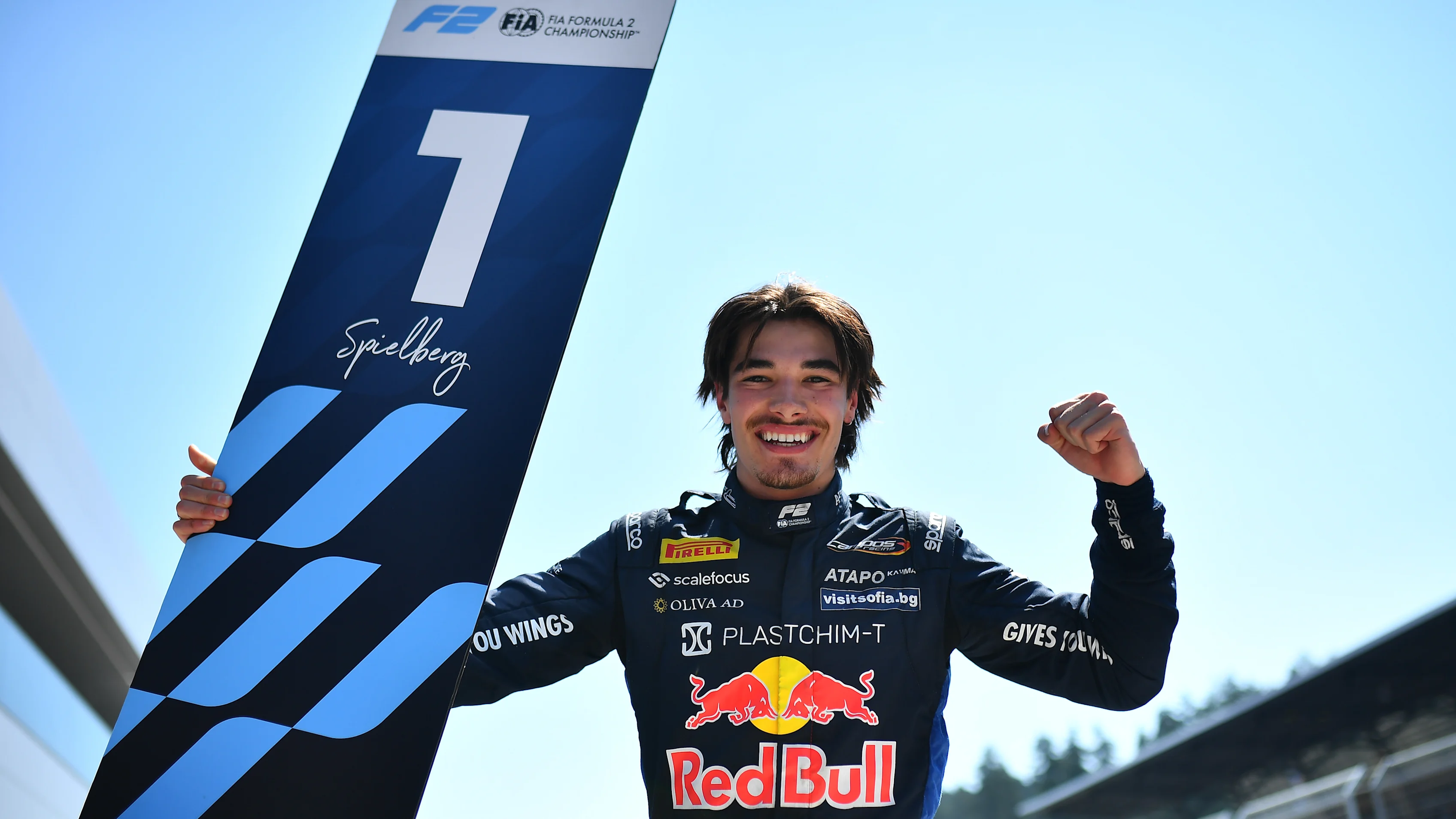 SPIELBERG, AUSTRIA - JUNE 28: Race winner Nikola Tsolov of Bulgaria and Campos Racing (6)