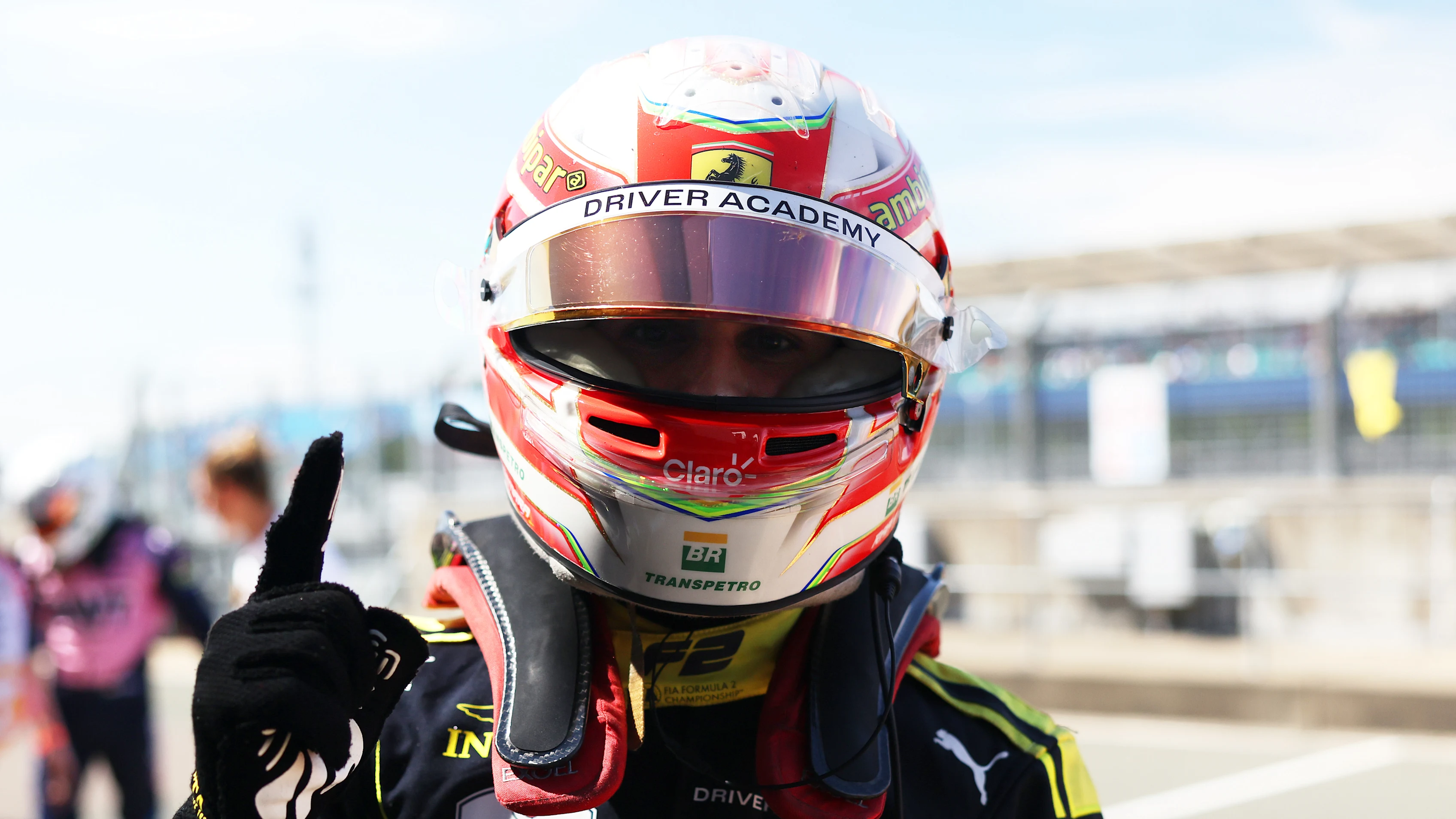 NORTHAMPTON, ENGLAND - JULY 03: Pole position qualifier Rafael Camara of Brazil and Invicta Racing