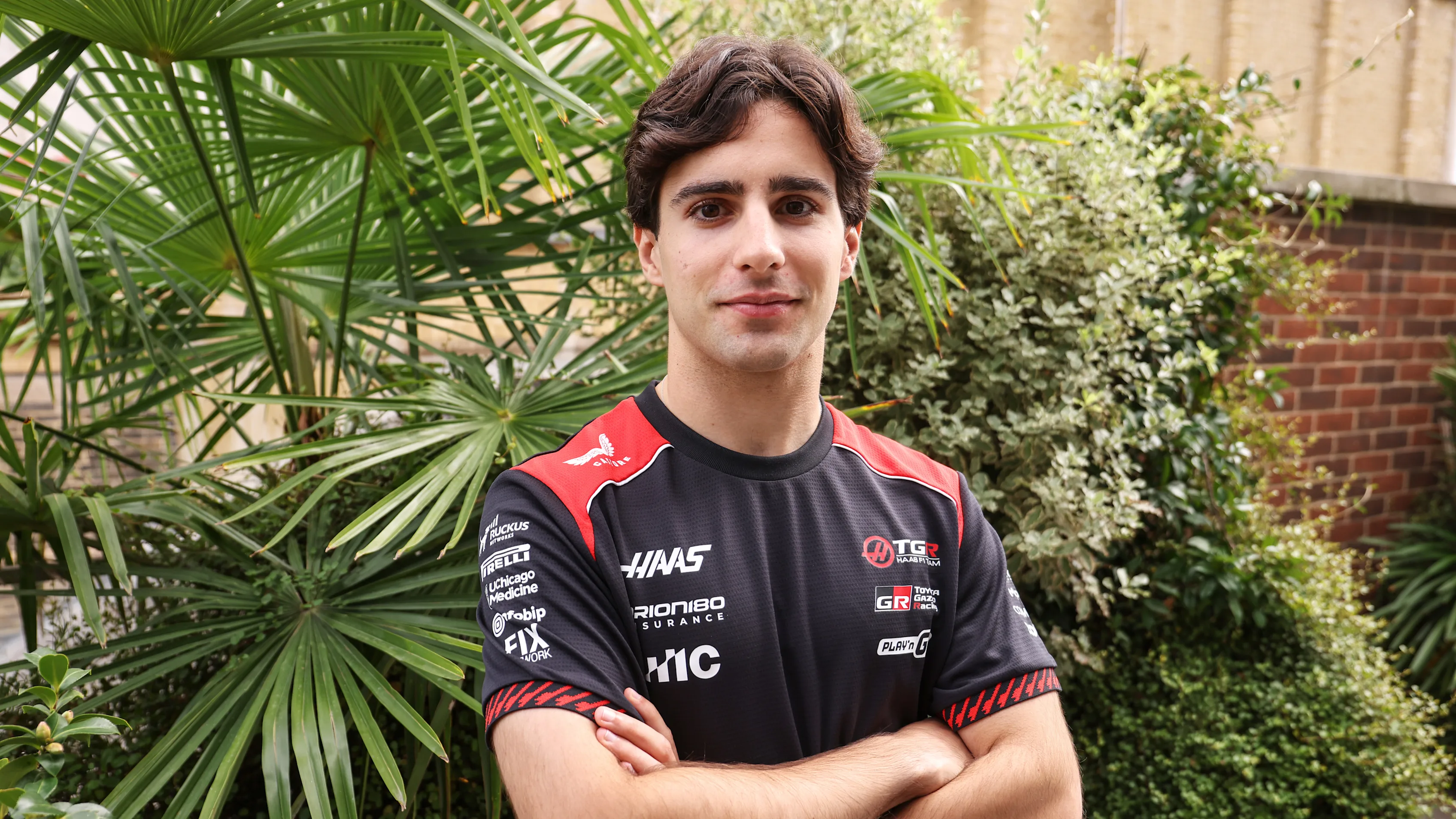 LONDON, ENGLAND - OCTOBER 15: Rafael Camara of Brazil and Haas F1 poses for a portrait at Mandarin