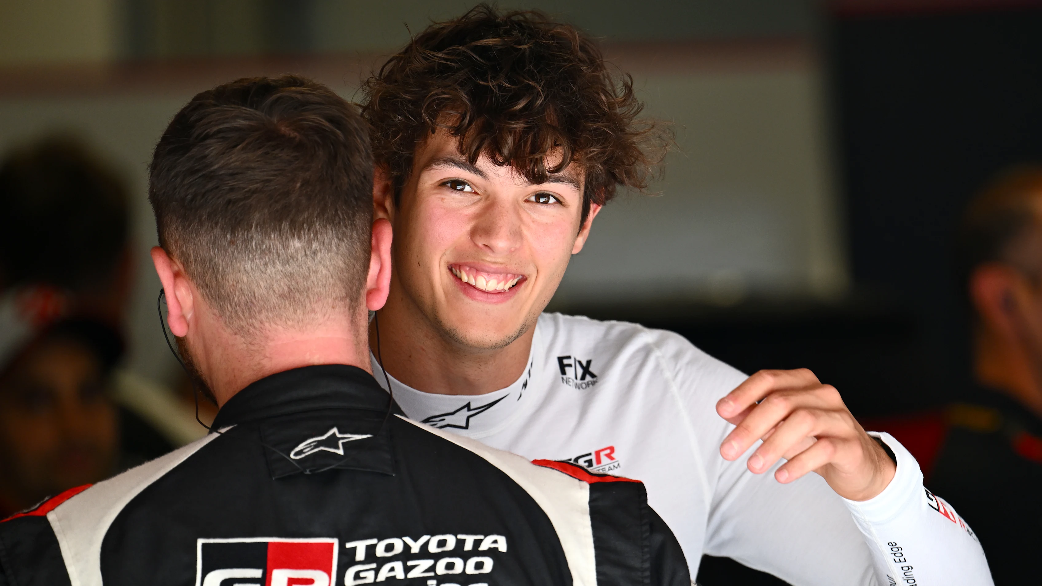 BUDAPEST, HUNGARY - JULY 26: Oliver Bearman of Great Britain and Haas F1 in the garage with a