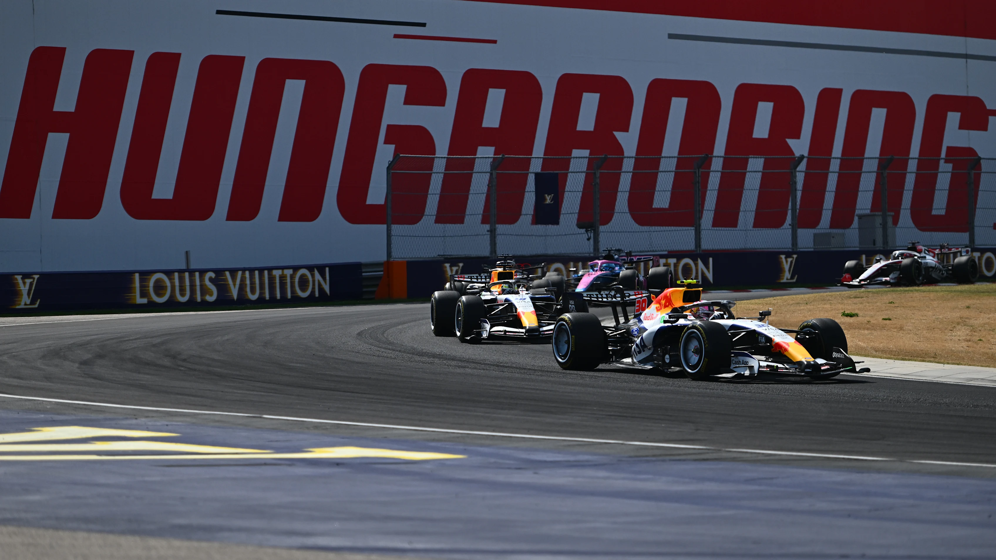 BUDAPEST, HUNGARY - JULY 26: Arvid Lindblad of Great Britain driving the (41) Visa Cash App Racing