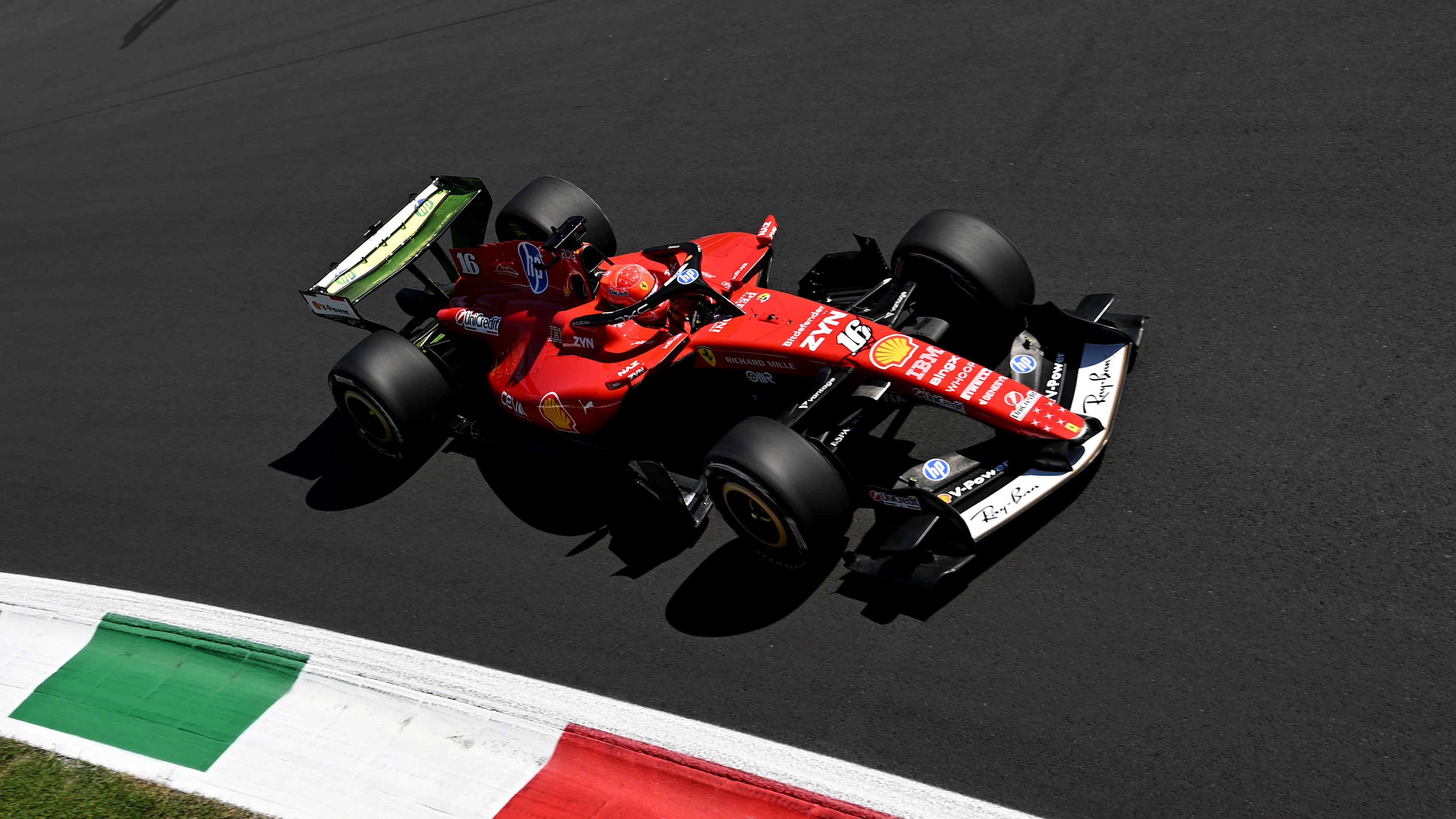 MONZA, ITALY - SEPTEMBER 04: Charles Leclerc of Monaco driving the (16) Scuderia Ferrari SF-26 on