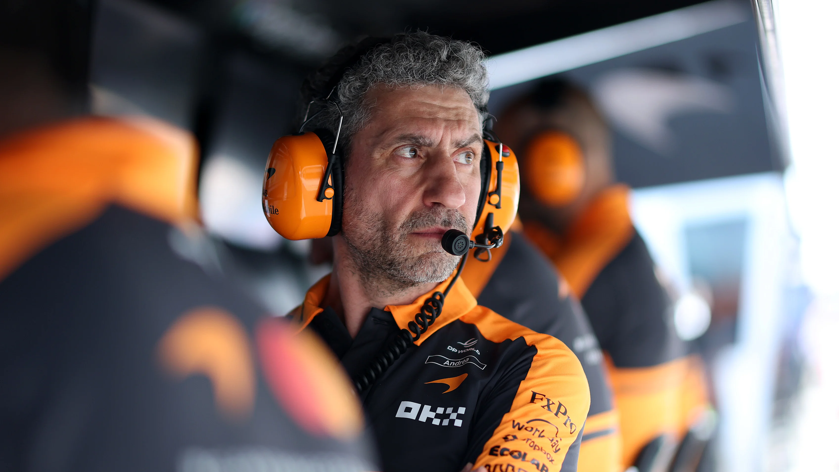 MIAMI, FLORIDA - MAY 01: Andrea Stella, Team Principal of McLaren looks on from the pit wall during