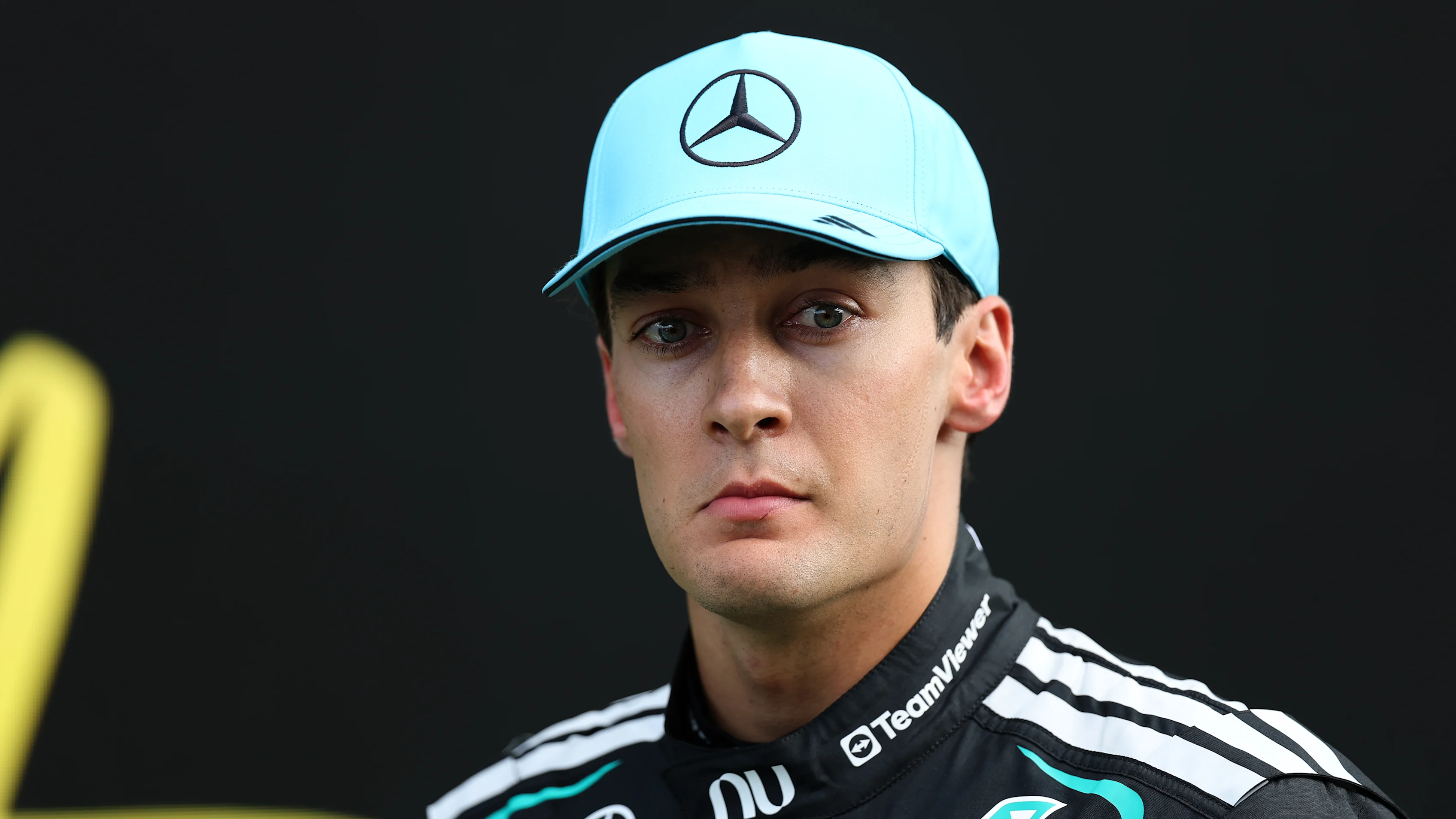 ZANDVOORT, NETHERLANDS - AUGUST 23: Third placed George Russell of Great Britain and Mercedes AMG