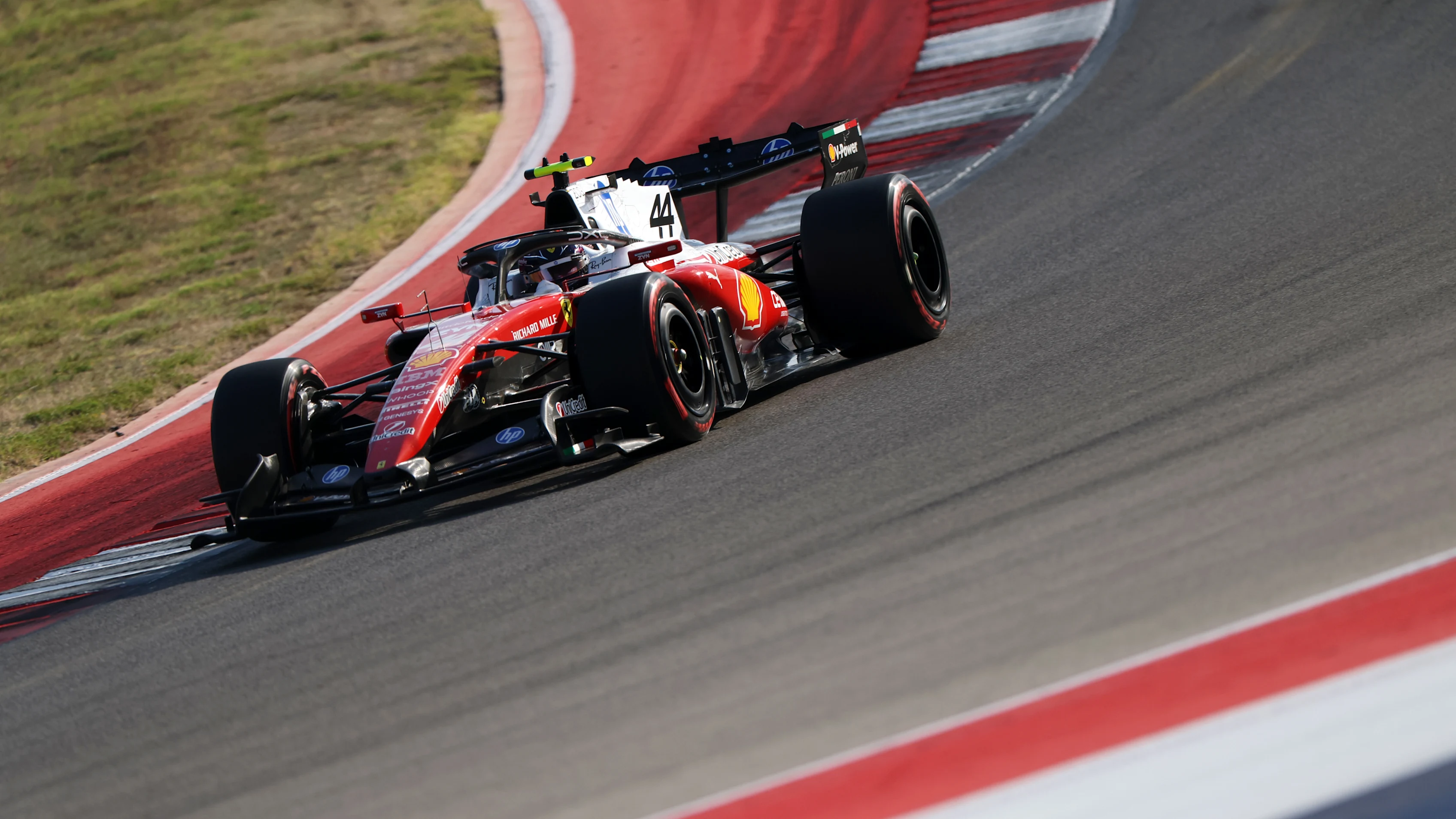 AUSTIN, TEXAS - OCTOBER 24: Lewis Hamilton of Great Britain driving the (44) Scuderia Ferrari SF-26