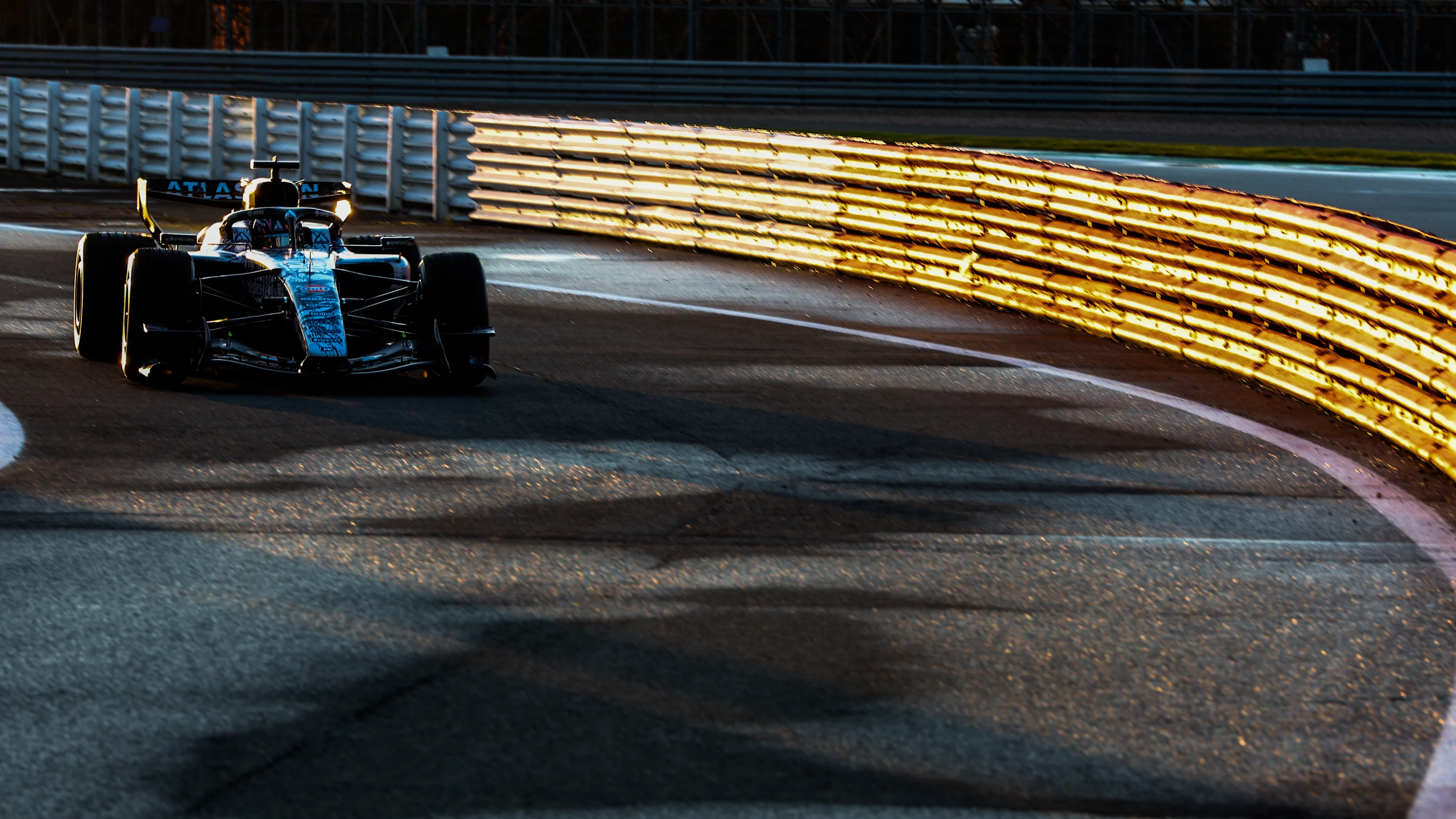 NORTHAMPTON, ENGLAND - FEBRUARY 04: Alexander Albon of Thailand driving the (23) Williams FW48