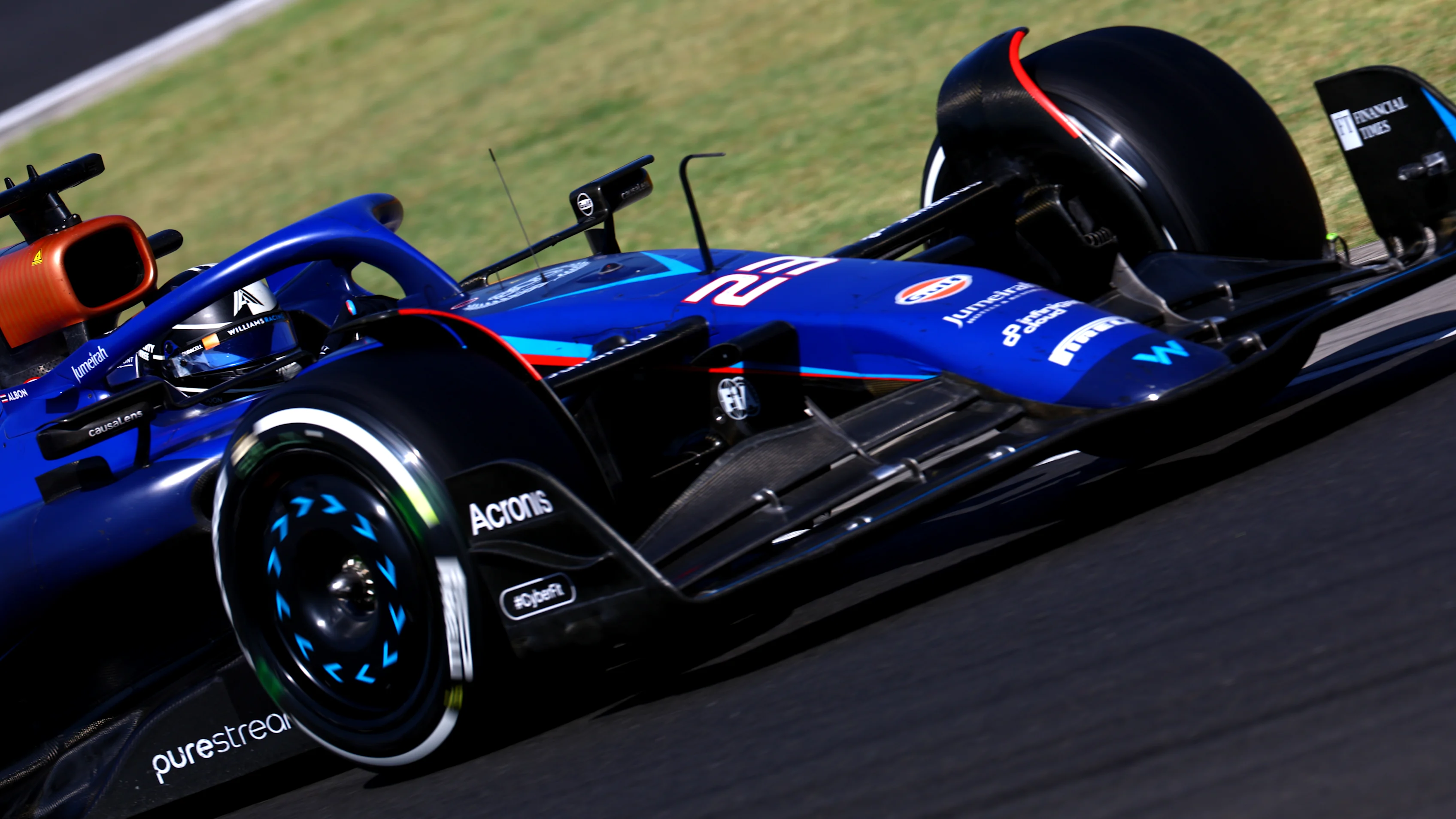BUDAPEST, HUNGARY - JULY 23: Alexander Albon of Thailand driving the (23) Williams FW45 Mercedes on