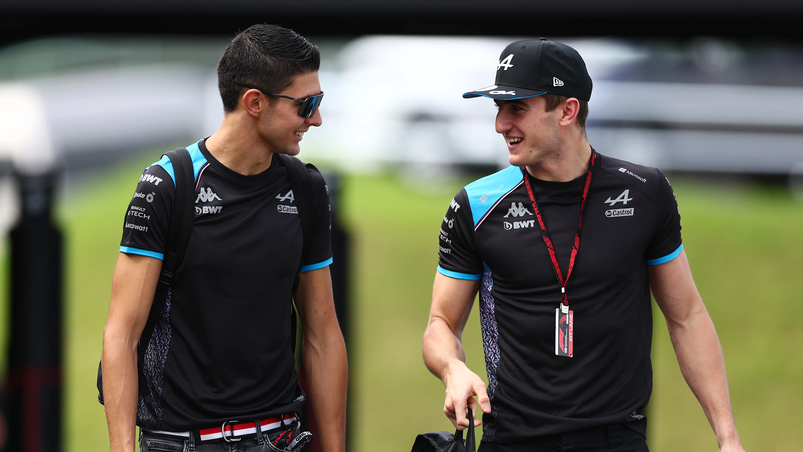 SUZUKA, JAPAN - SEPTEMBER 22: Esteban Ocon of France and Alpine F1 and Jack Doohan of Australia and